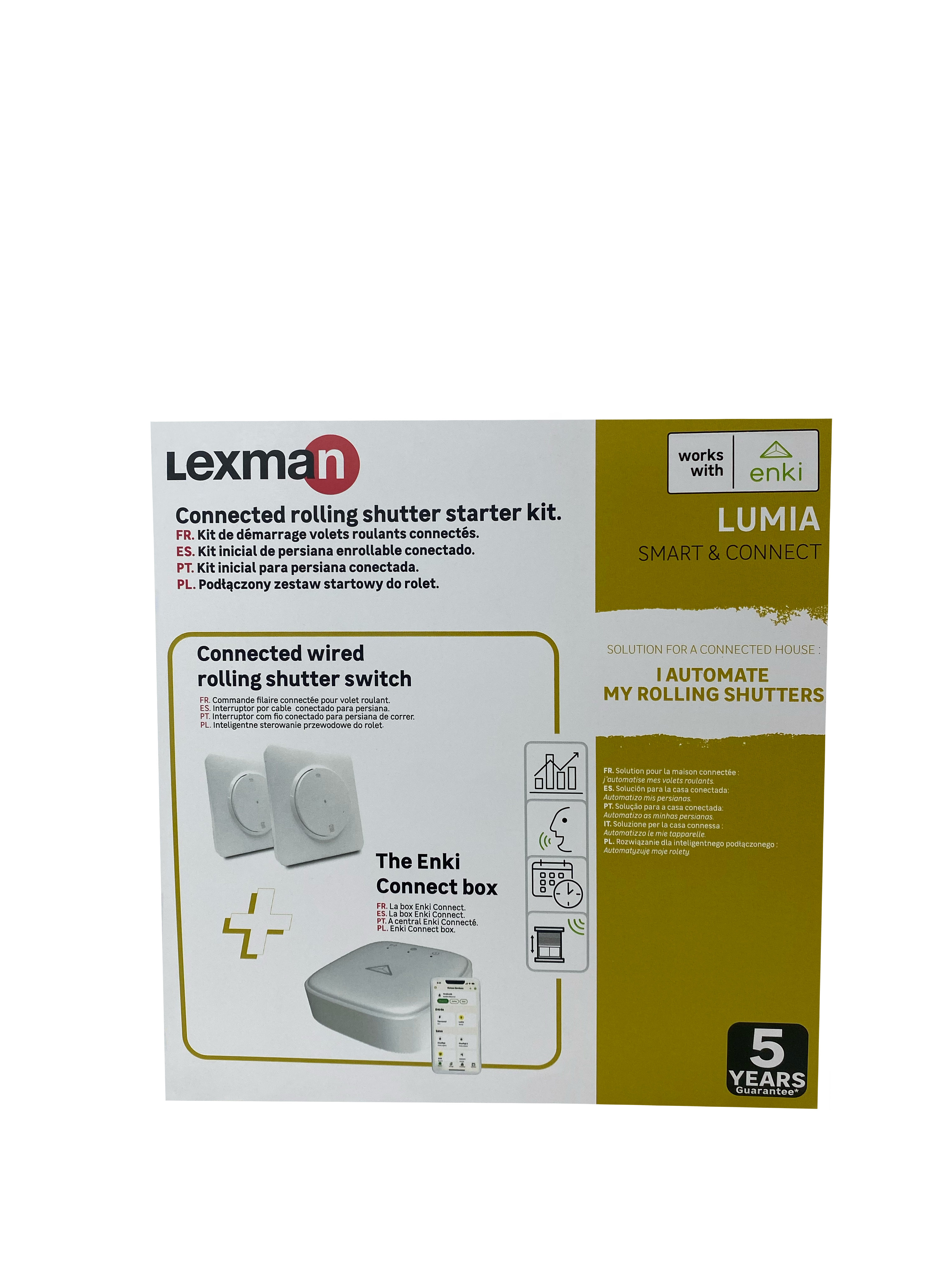 Kit de démarrage volets roulants connectés, LEXMAN Lumia, blanc - 10