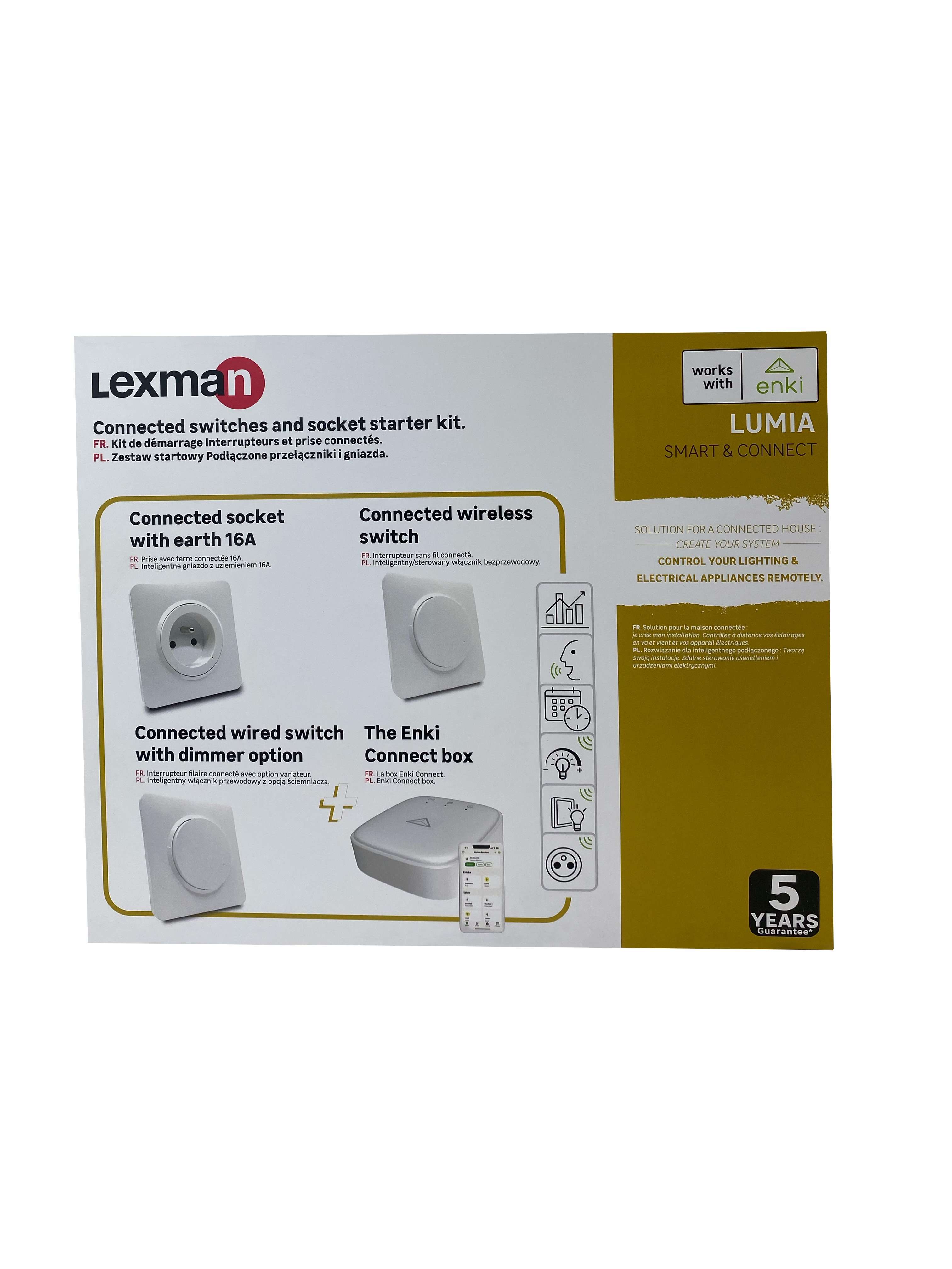 Kit de démarrage prise et interrupteurs connectés, LEXMAN Lumia, blanc - 8