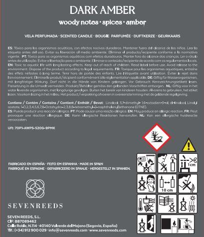 Vela aromática Dark Amber  200 g - 7
