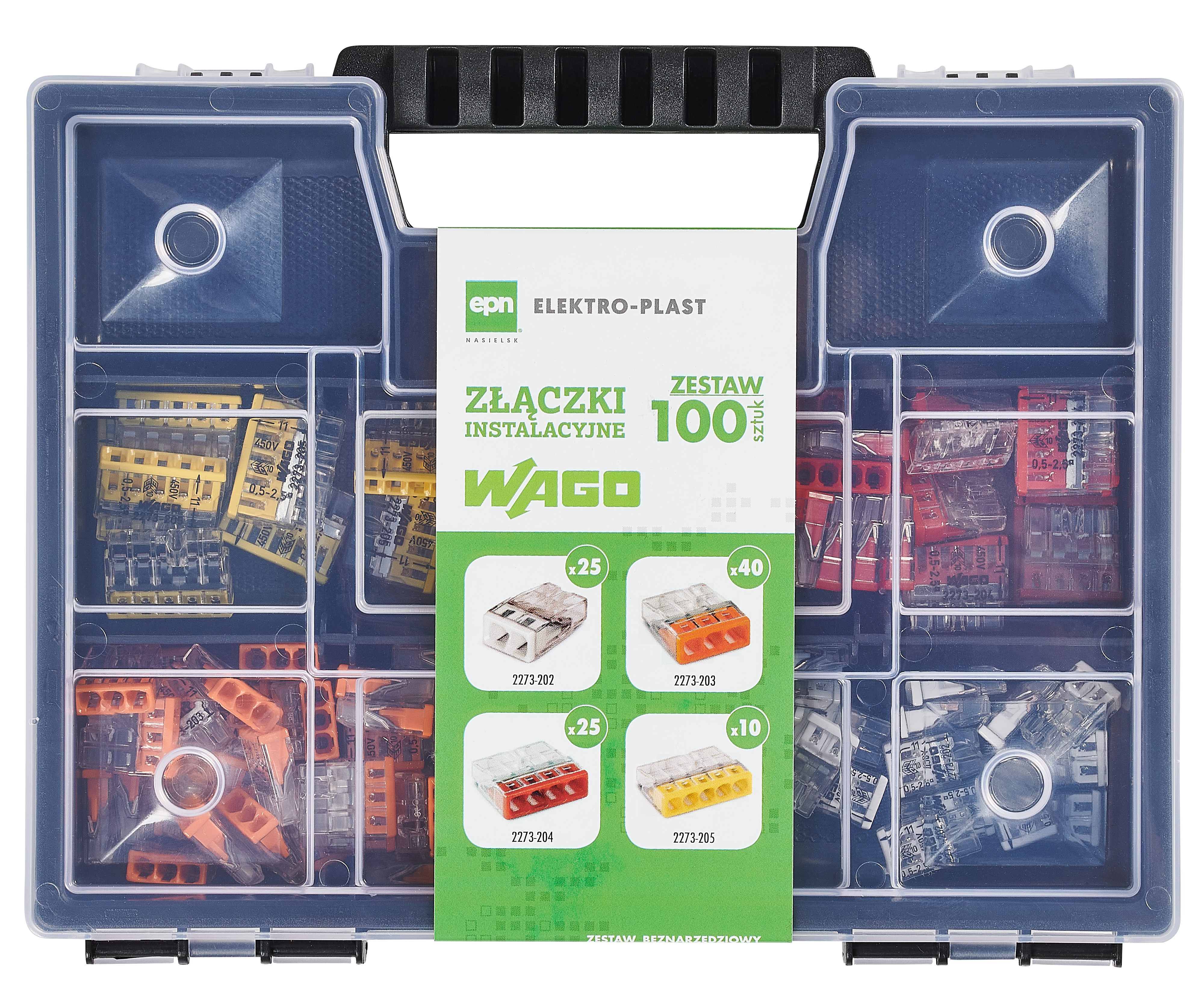 Szybkozłączka uniwersalna zestaw 100 szt. WAGO - 2