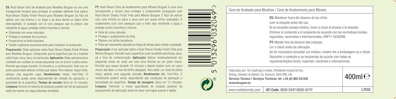 Cera chalky envelhecido para móveis 0,4L transparente Rust-Oleum - 3