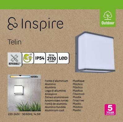 Applique extérieure LED, 2110 lumens blanc neutre, anthracite Telin INSPIRE - 5