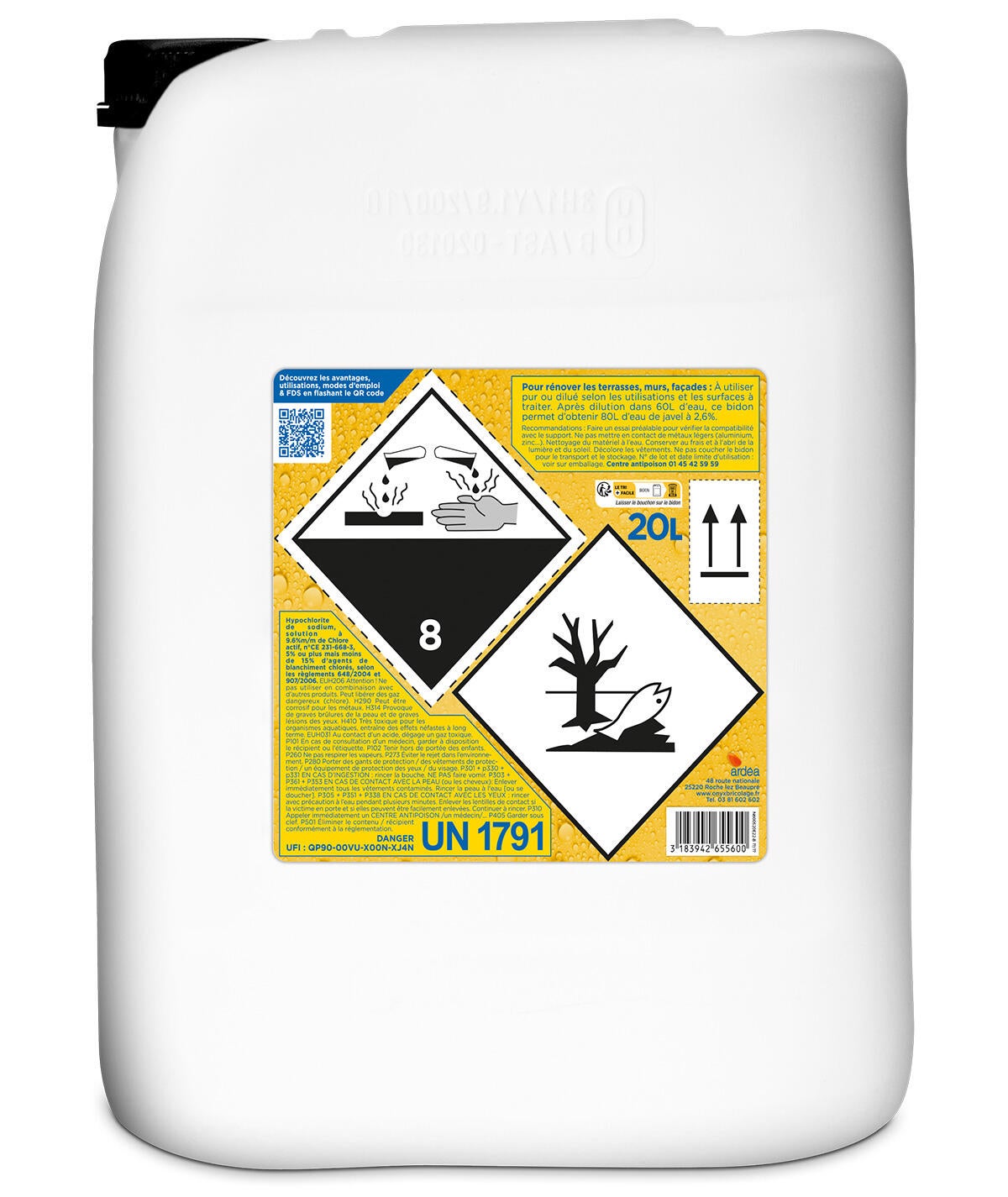 Extrait de javel 9,6° 20 L - ONYX - 3