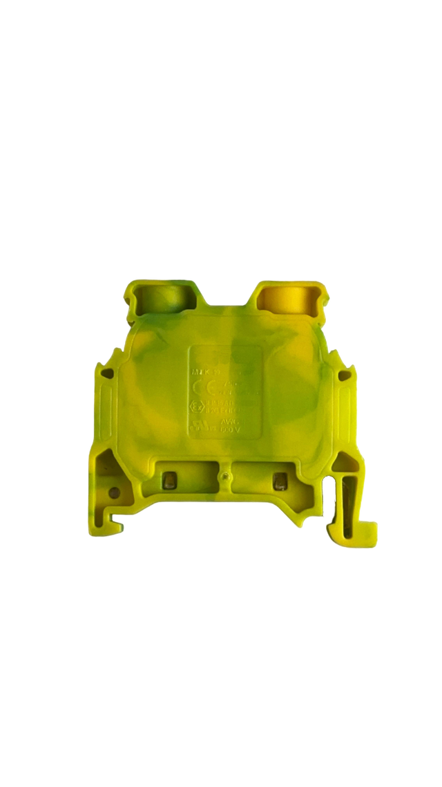 Borna carril din verde-amarillo 10 mm2