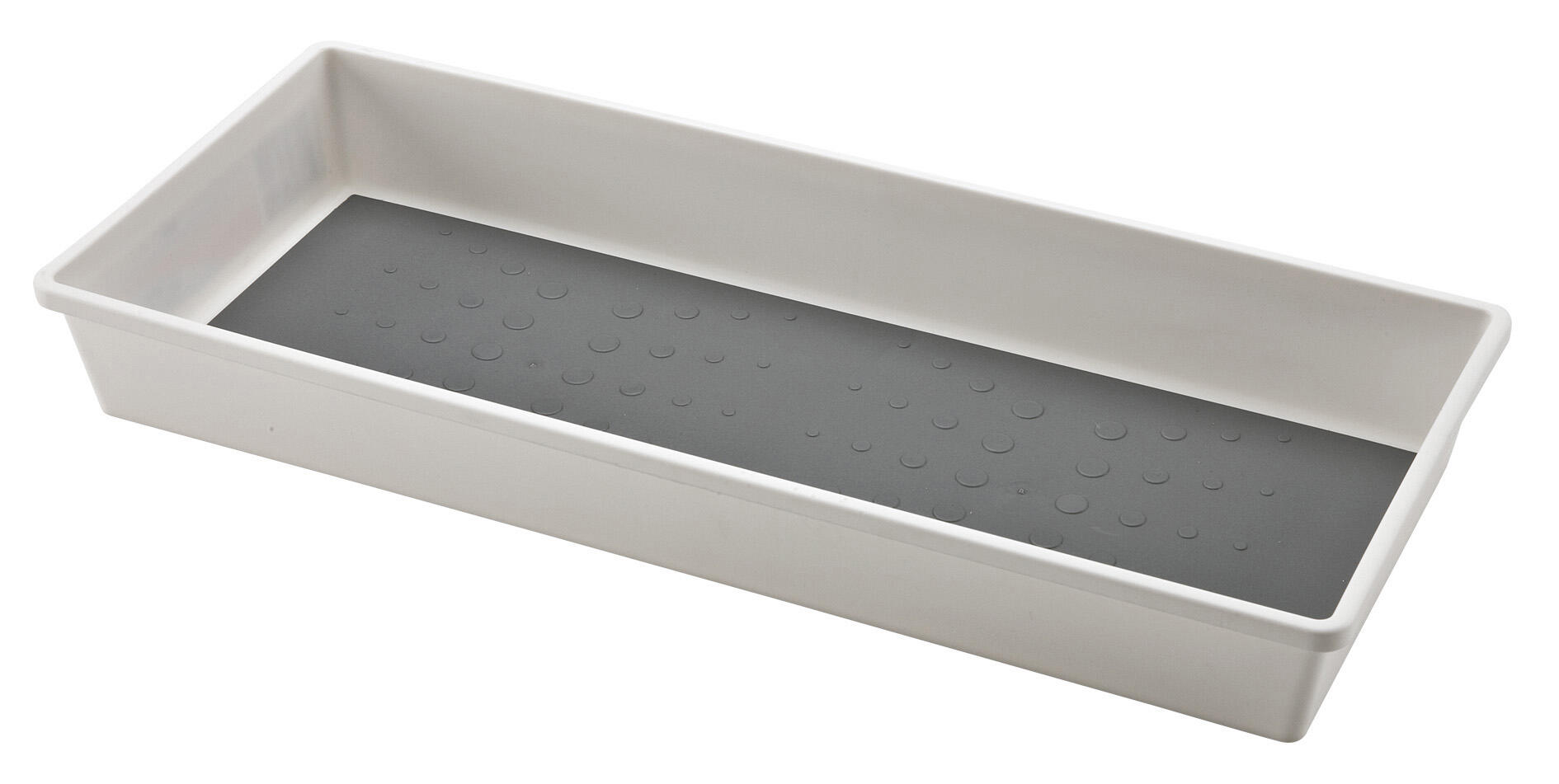 Organizador de gaveta antideslizante cinzento 15x38x5 cm - 2