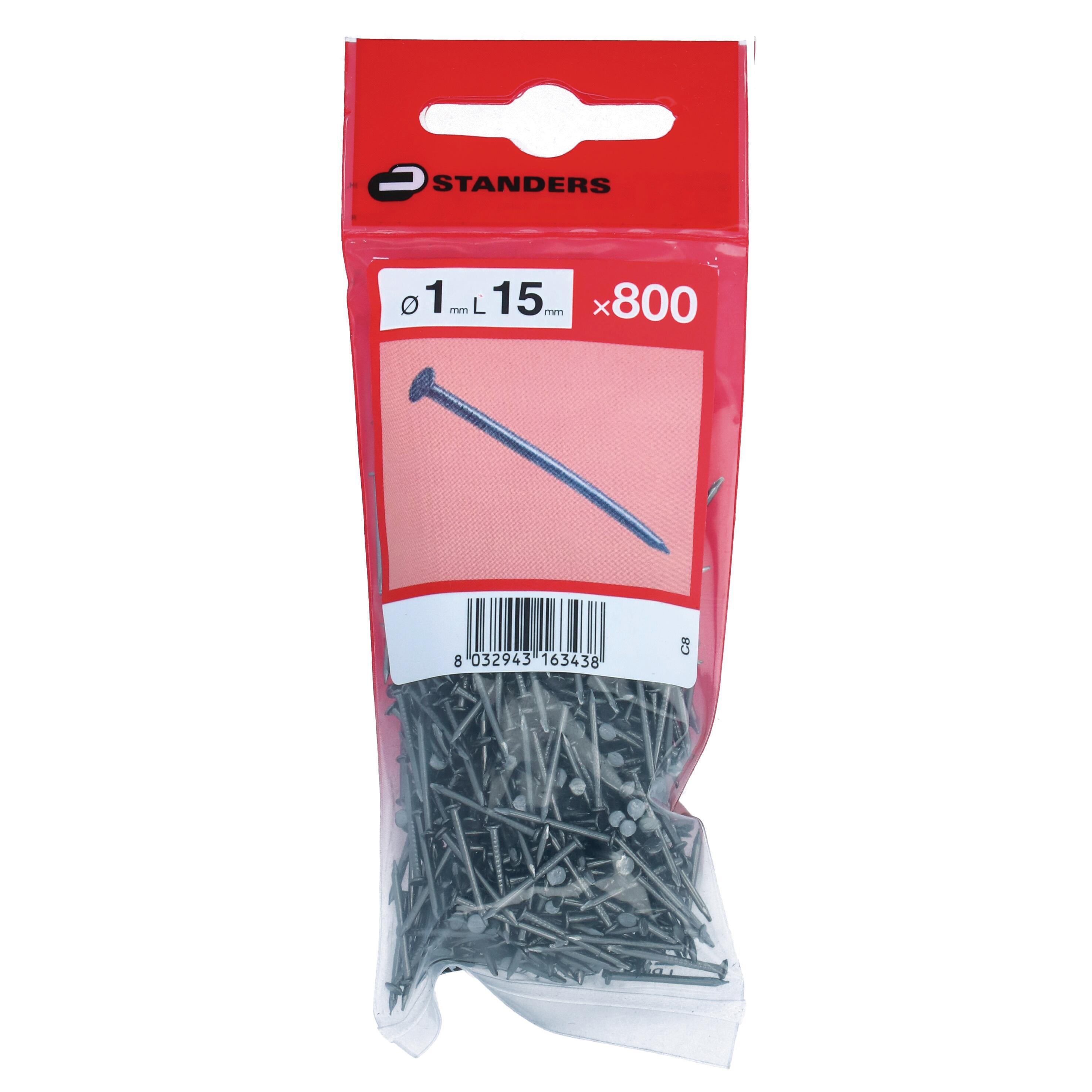 Clous à Tête Plate 20mm (0.75") - Pour Panneaux, Placo, Menuiserie, Zincés, Lot