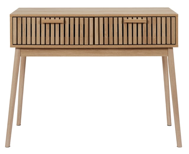 Consola Klaus com 2 gavetas castanho 100x35x80cm