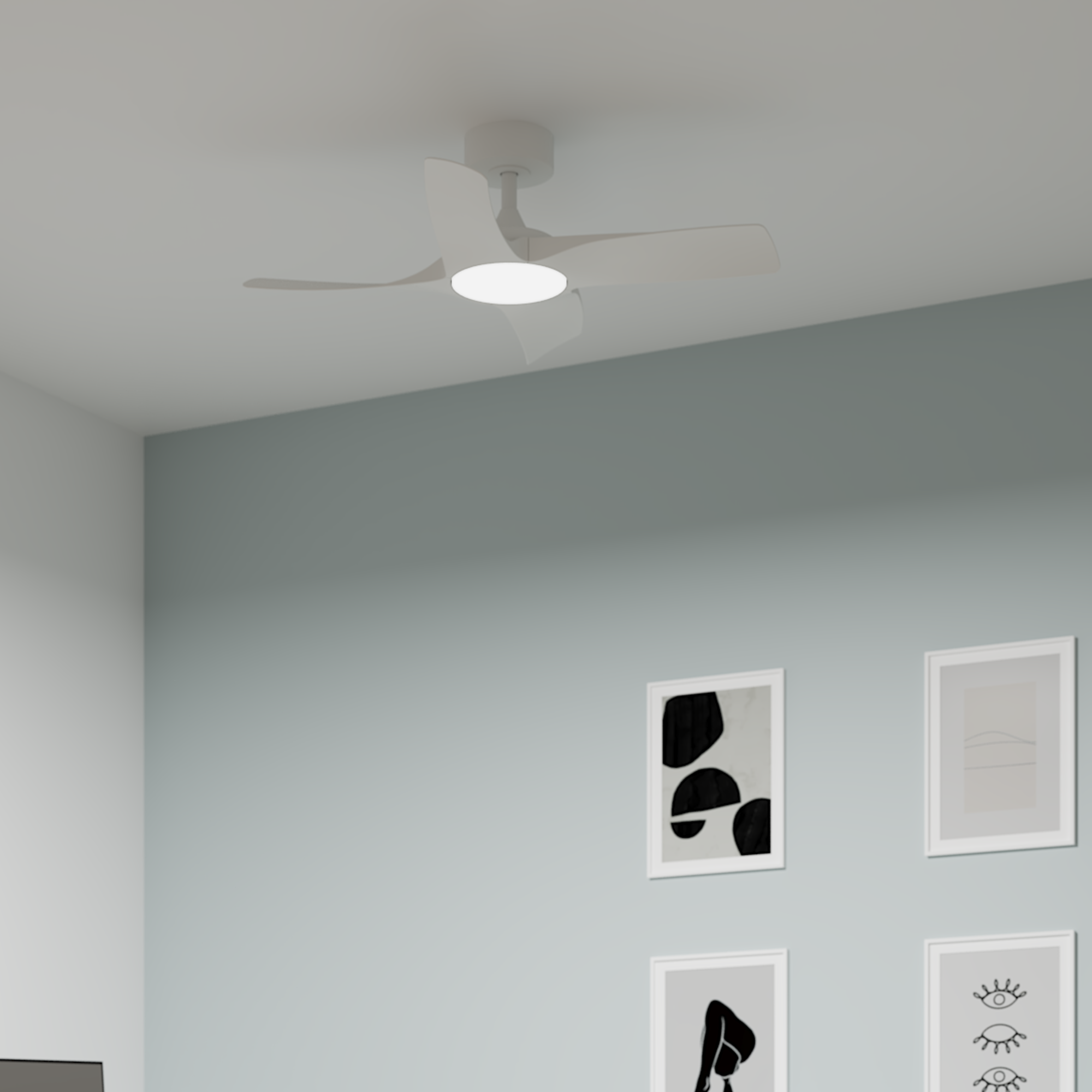 Ventoinha Siroco Plus 91cm DC dimável/cct 2200lm branco Inspire - 14