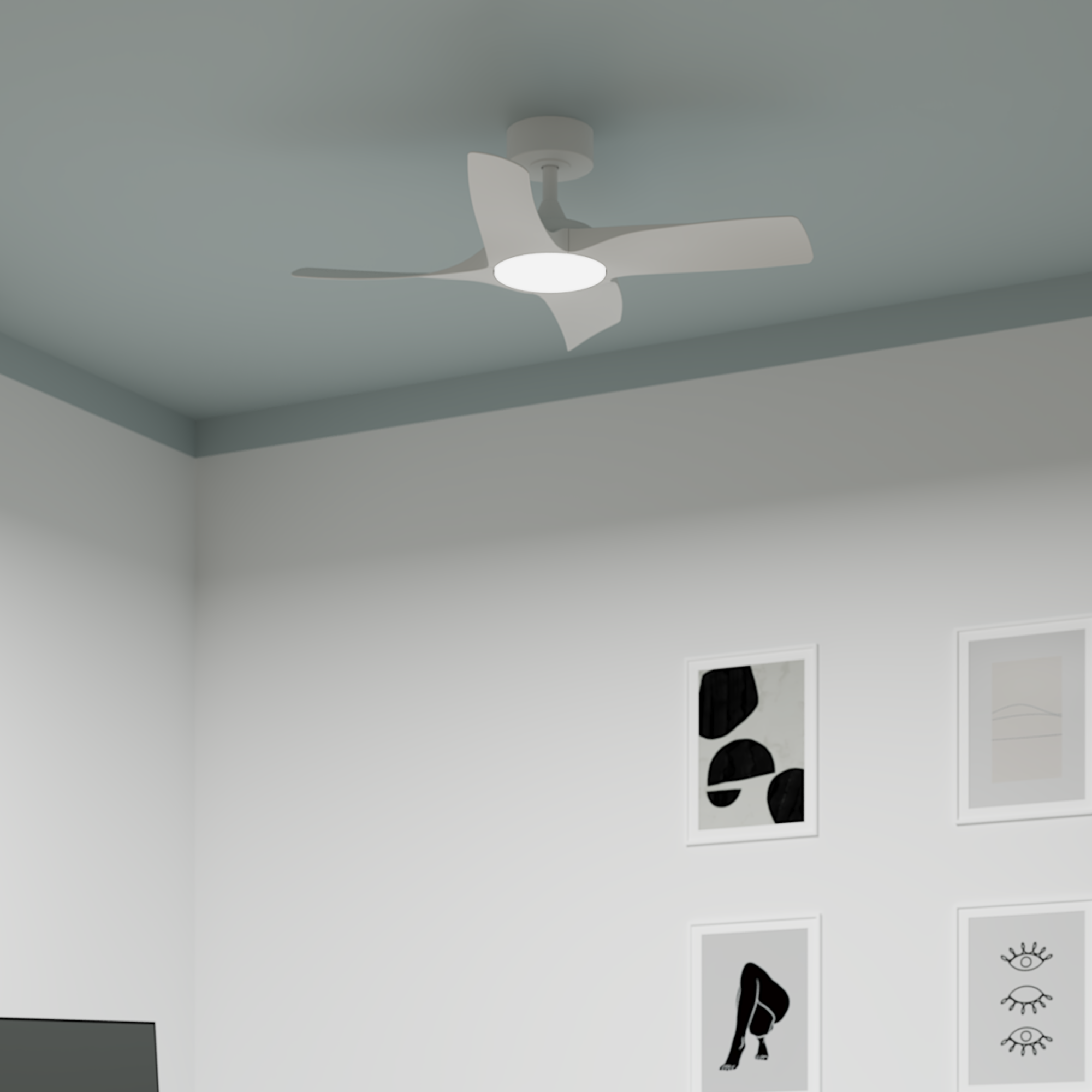 Ventoinha Siroco Plus 91cm DC dimável/cct 2200lm branco Inspire - 12