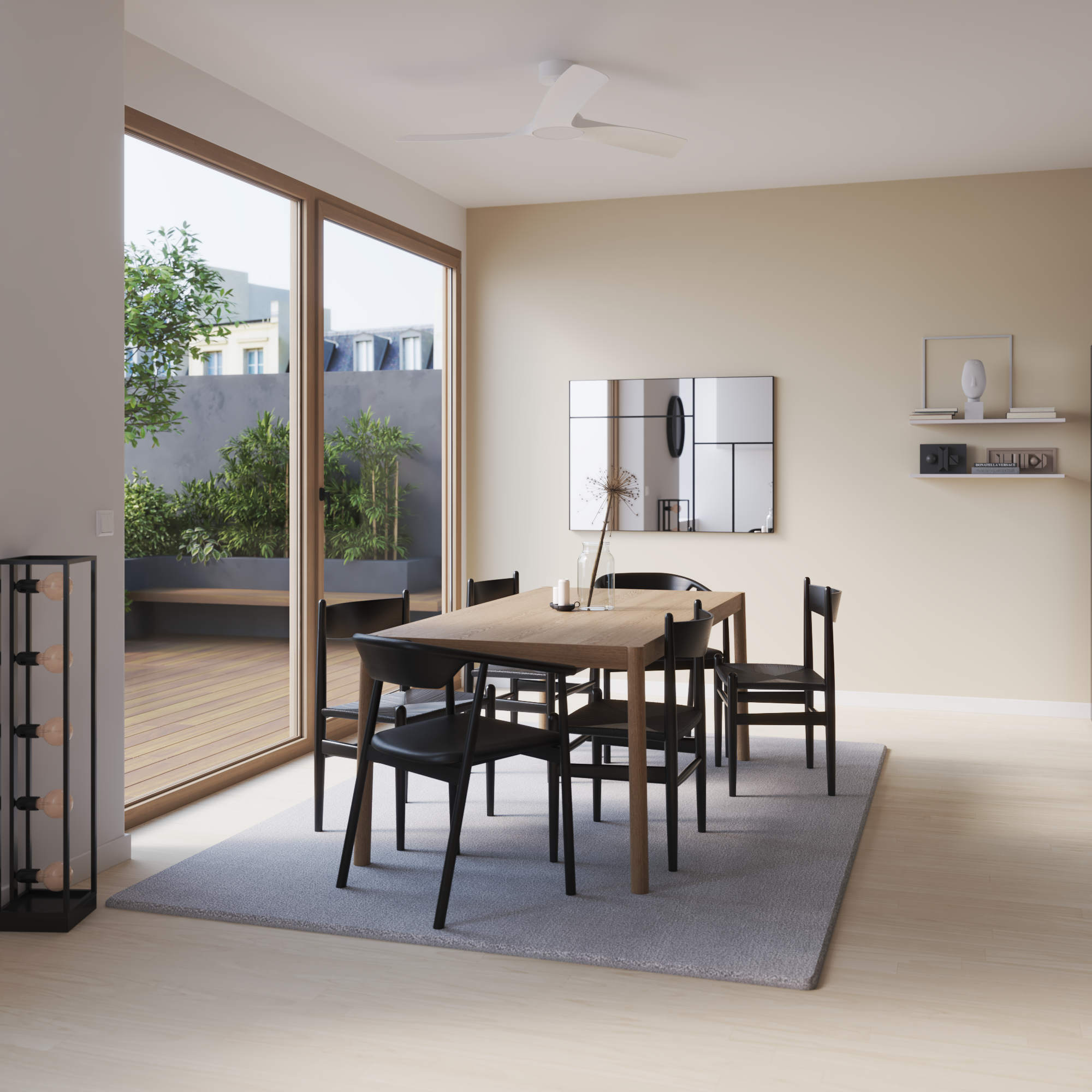 Miroir rectangulaire métal noir Drian INSPIRE, l.84 x H.114 cm - 12