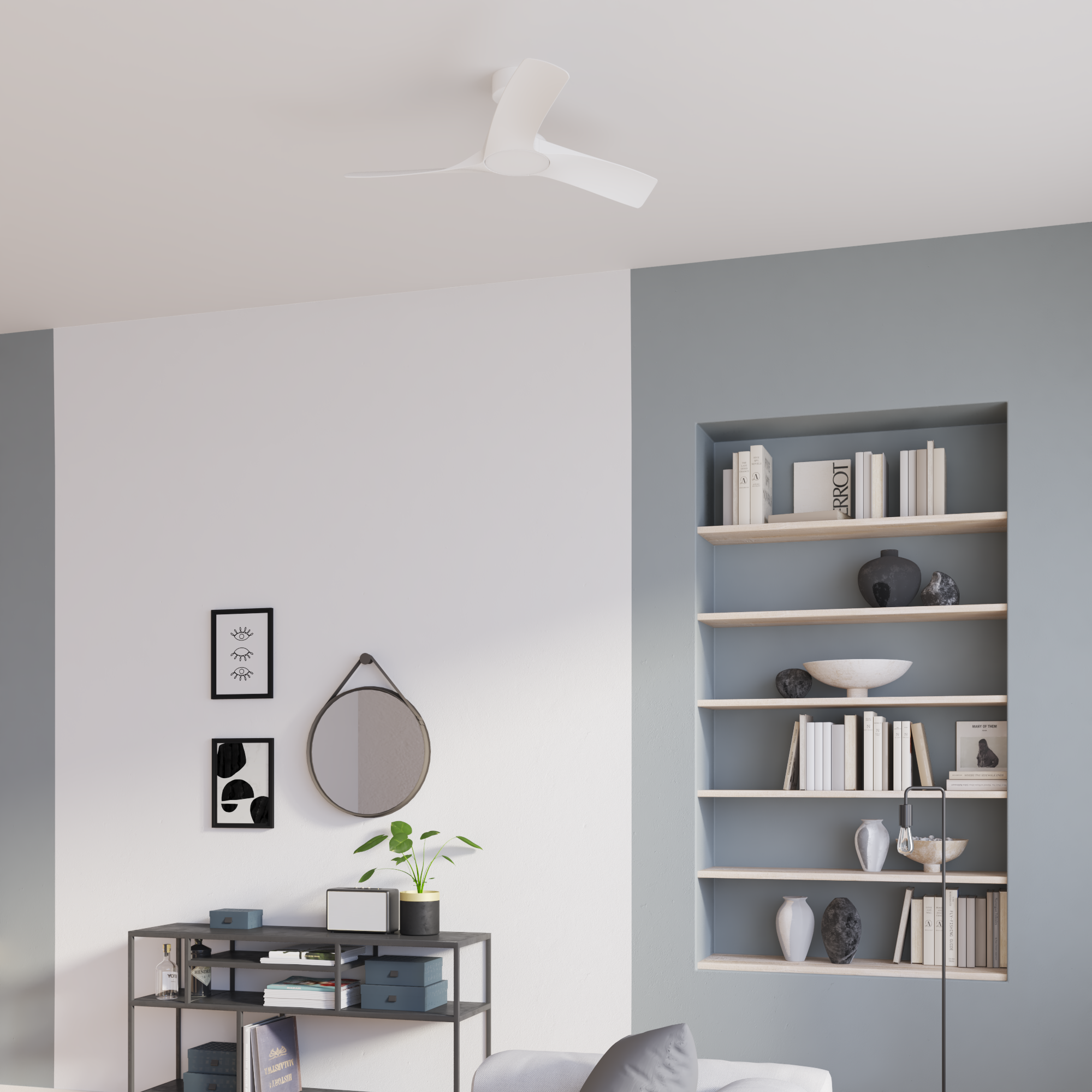 Lampadaire Lina, fer, noir,  H.149 cm INSPIRE, E27 - 2