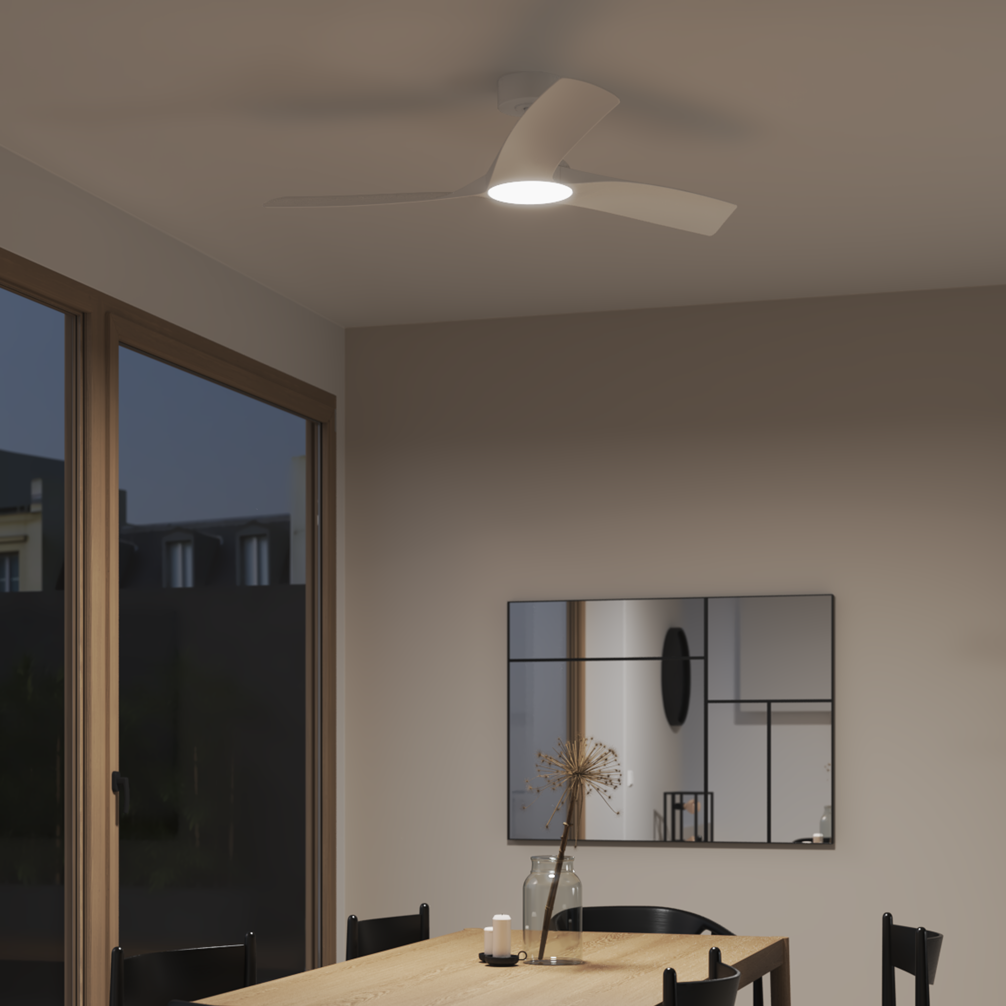 Ventilador de techo con luz silencioso DC Tokyo INSPIRE blanco 132 cm color luz regulable - 13