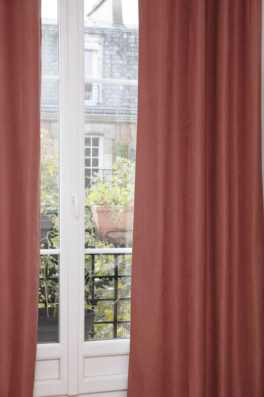 Rideau tamisant thermique, Cocoon, terracotta H.250 x l.130 cm - 5