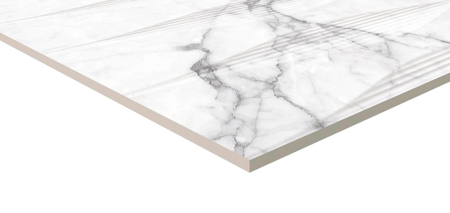 Azulejo cerámico Florencia efecto mármol blanco relieve 30x60 cm ARTENS ...