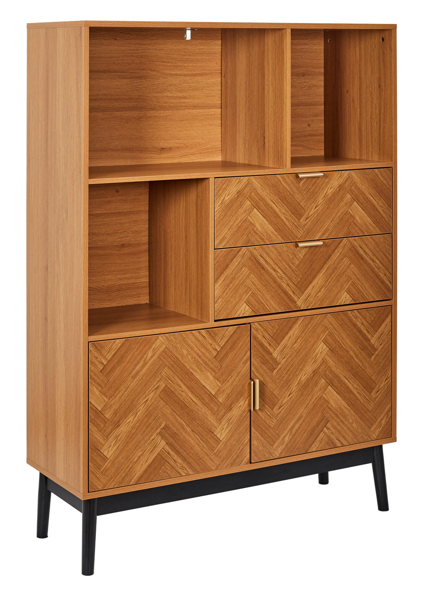 Librería con cajones felix 140x100x35cm roble