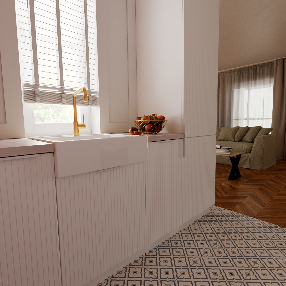 Żaluzja drewniana 80 x 180 cm biała 50 mm - 5