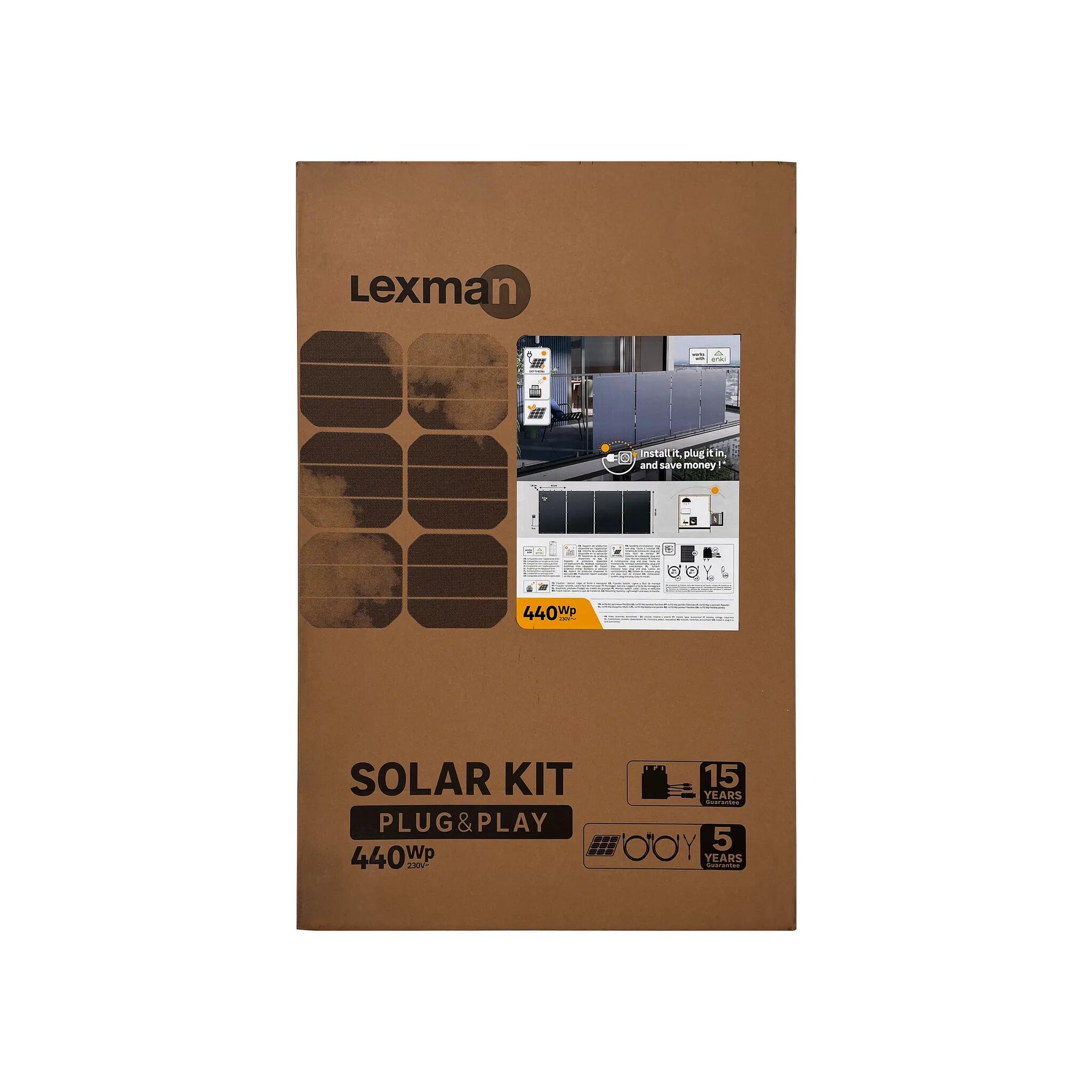 Kit pannello solare plug&play grid-connected LEXMAN, 4 pannelli monocristallino da 110 W con microinverter da balcone - 26