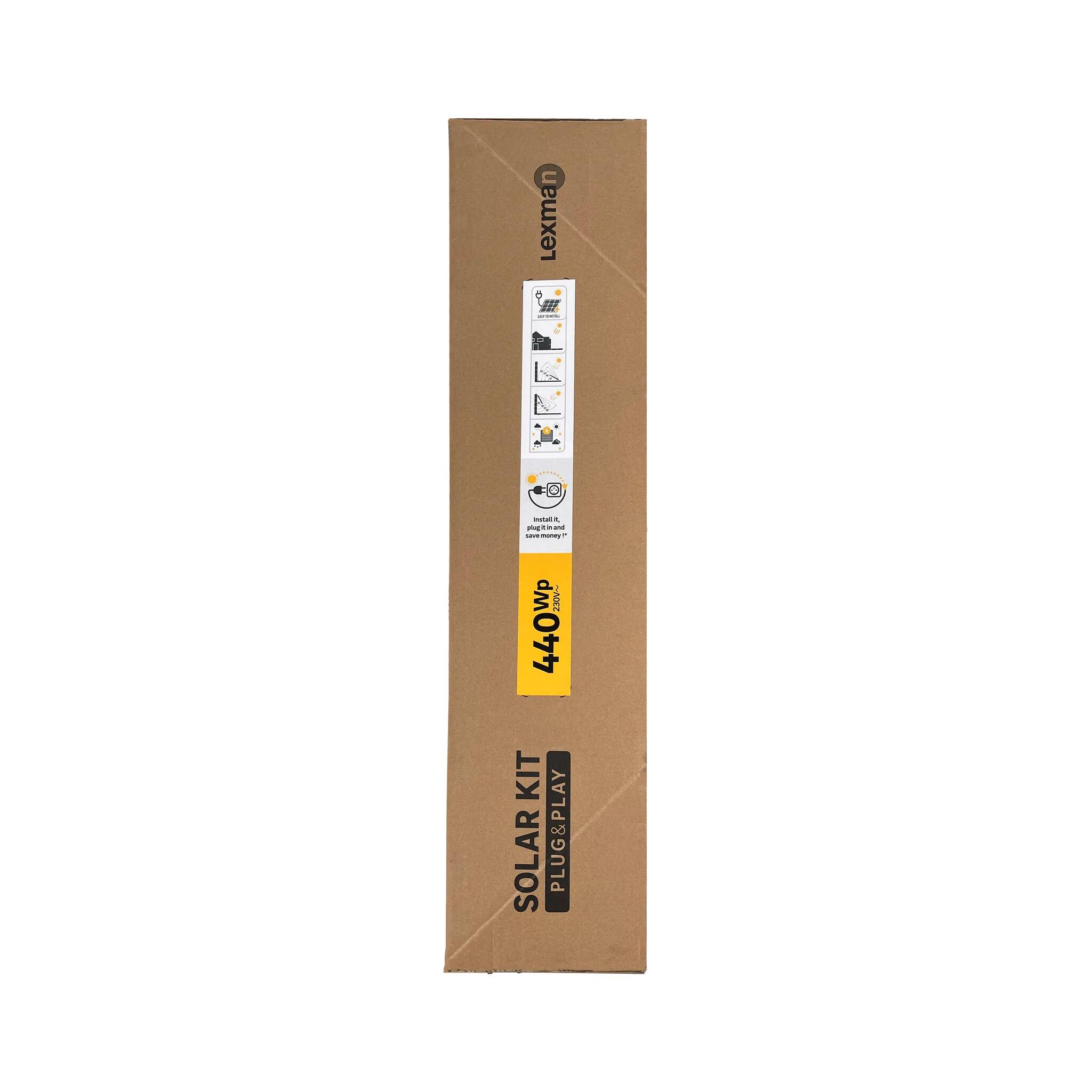 Kit fotovoltaico LEXMAN (4 painéis rígidos) para fixação no solo/parede 440W - 15