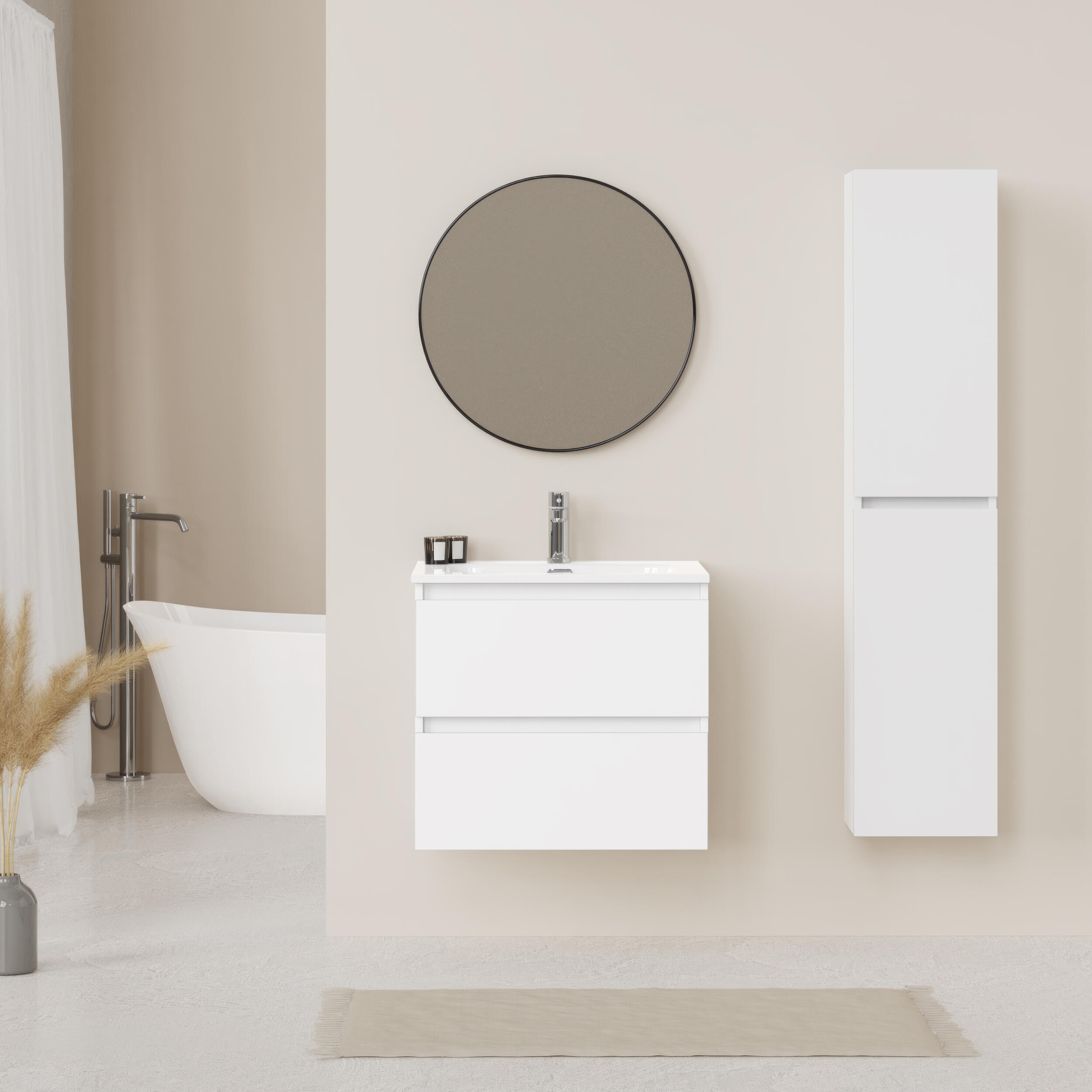 Mueble de baño Espacio blanco 70x46 cm (lavabo no incluido) - 4