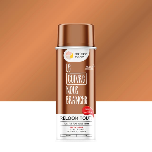Bombe de peinture Relook tout MAISON DECO cuivre satiné 400 ml