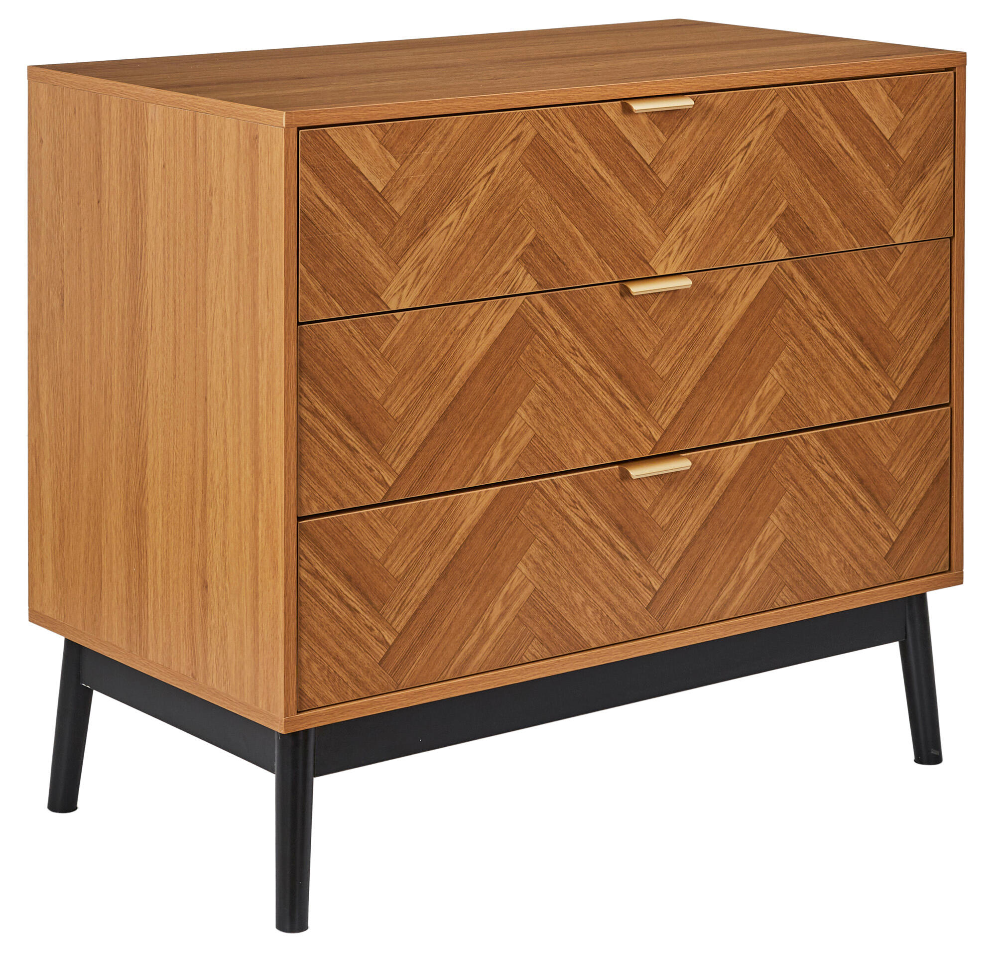 Cómoda con 3 cajones felix 90x49cm roble