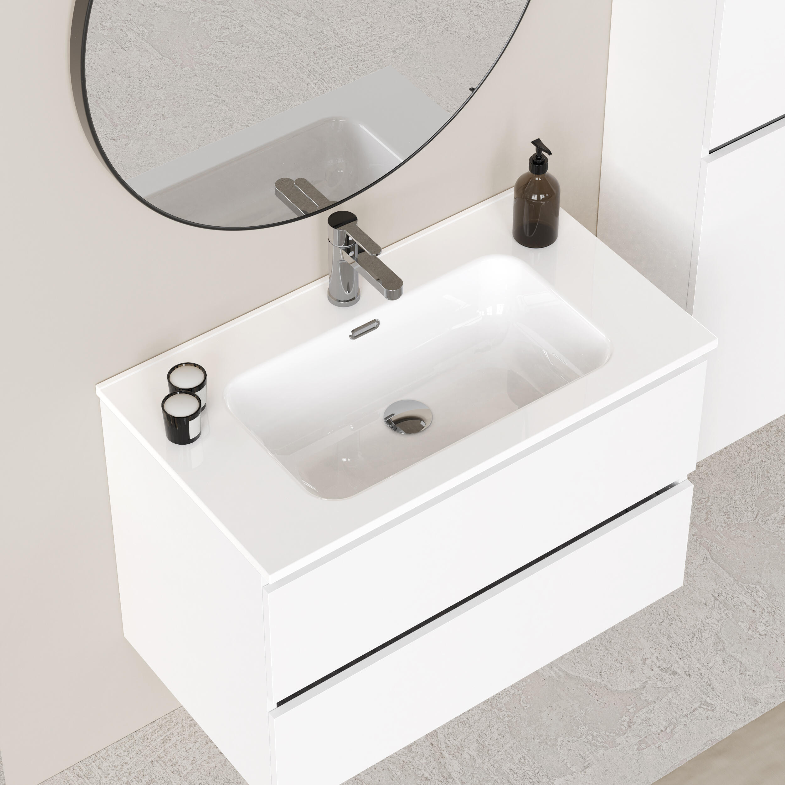 Mueble de baño Espacio blanco 90x46 cm (lavabo no incluido) - 6