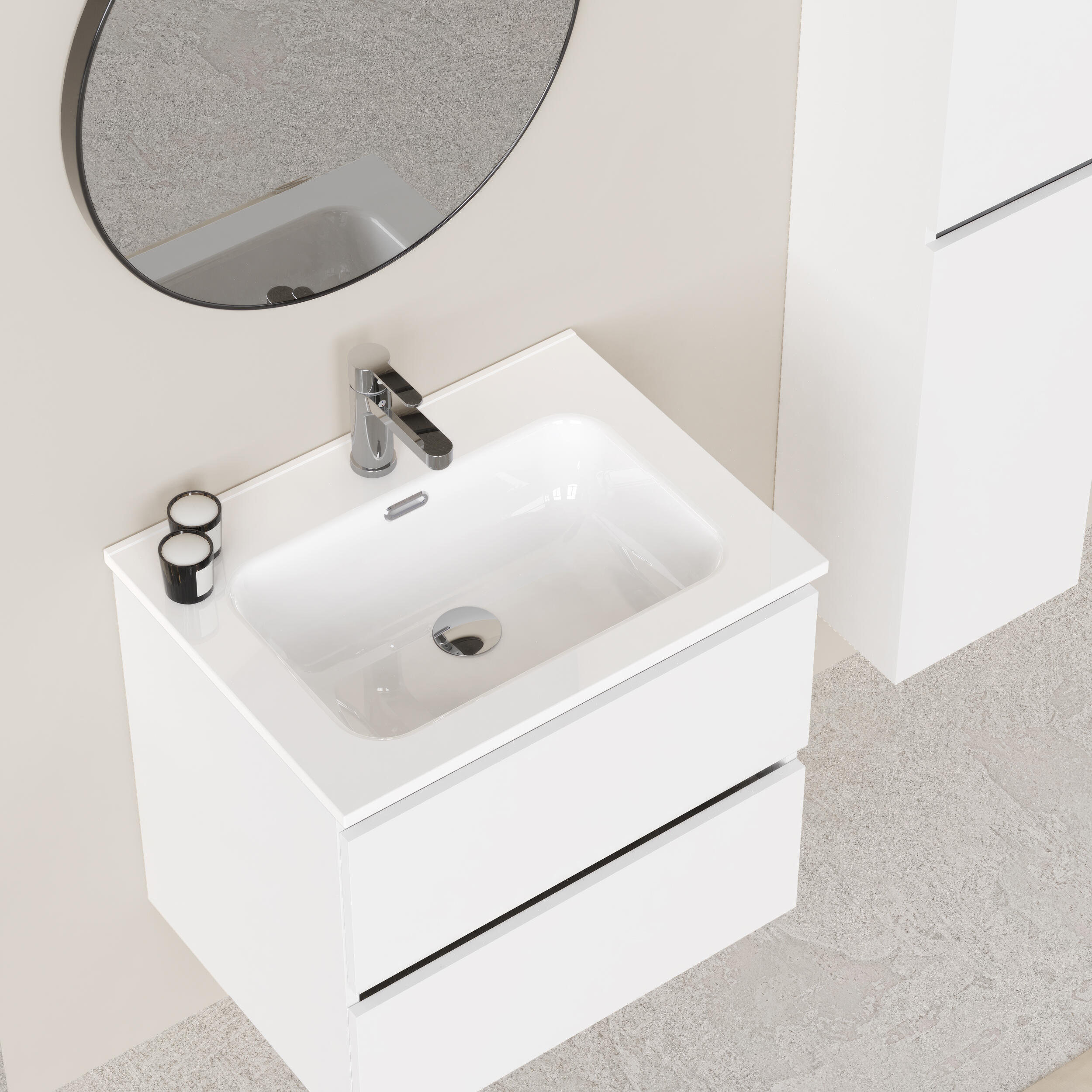 Mueble de baño Espacio blanco 70x46 cm (lavabo no incluido) - 6