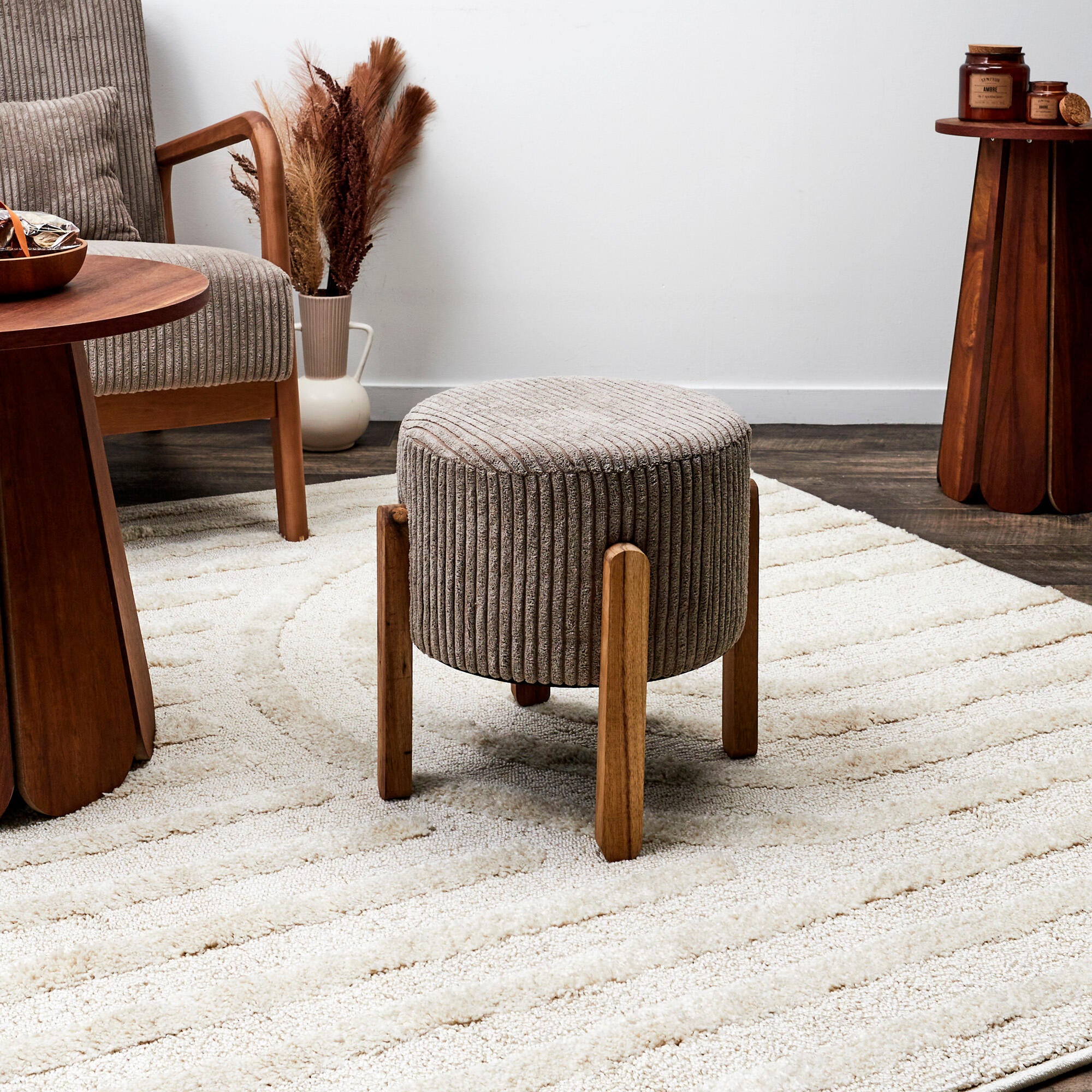 Taburete Scott D35cm taupé - 2