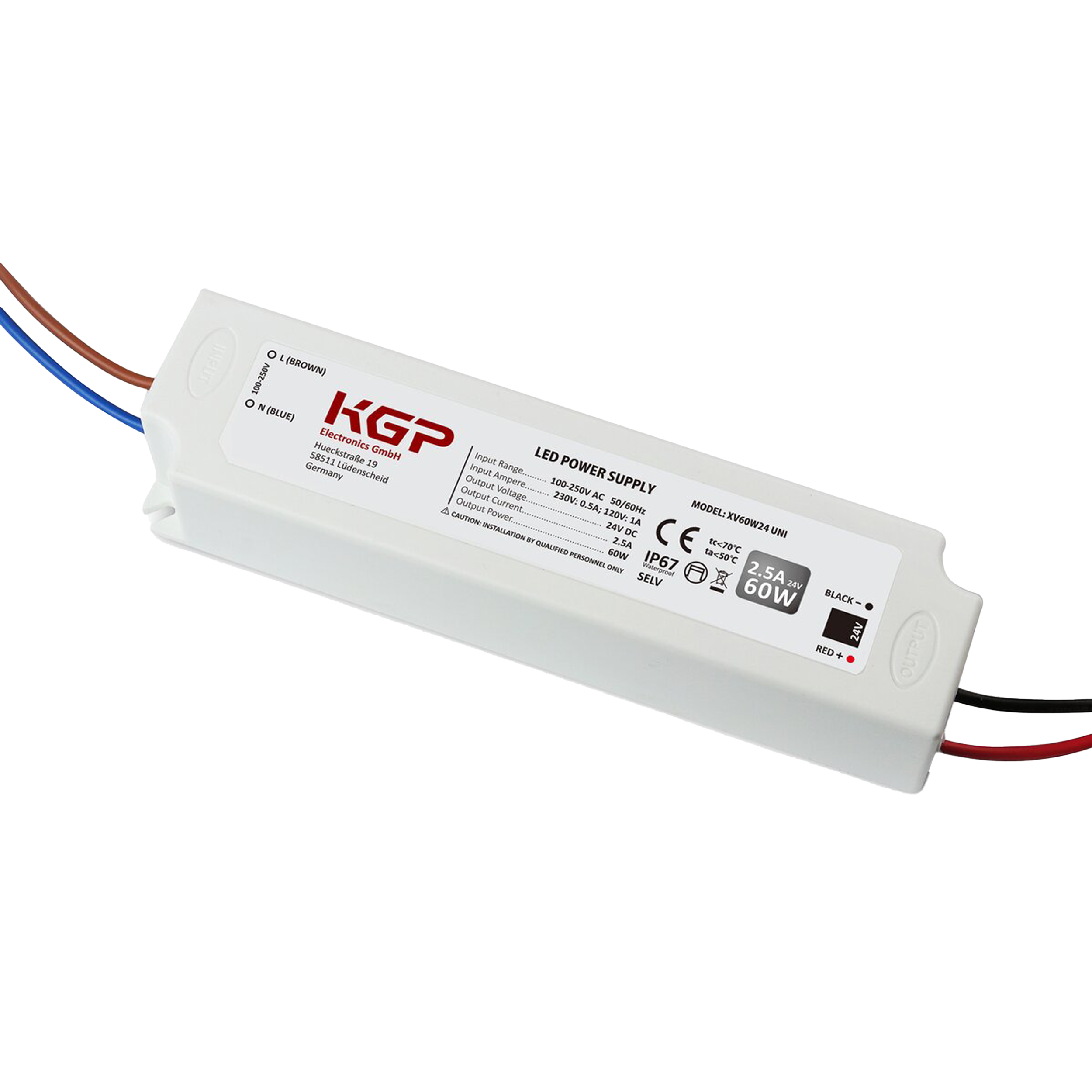 Zasilacz do taśm LED 24 V 60 W IP67 Kluś