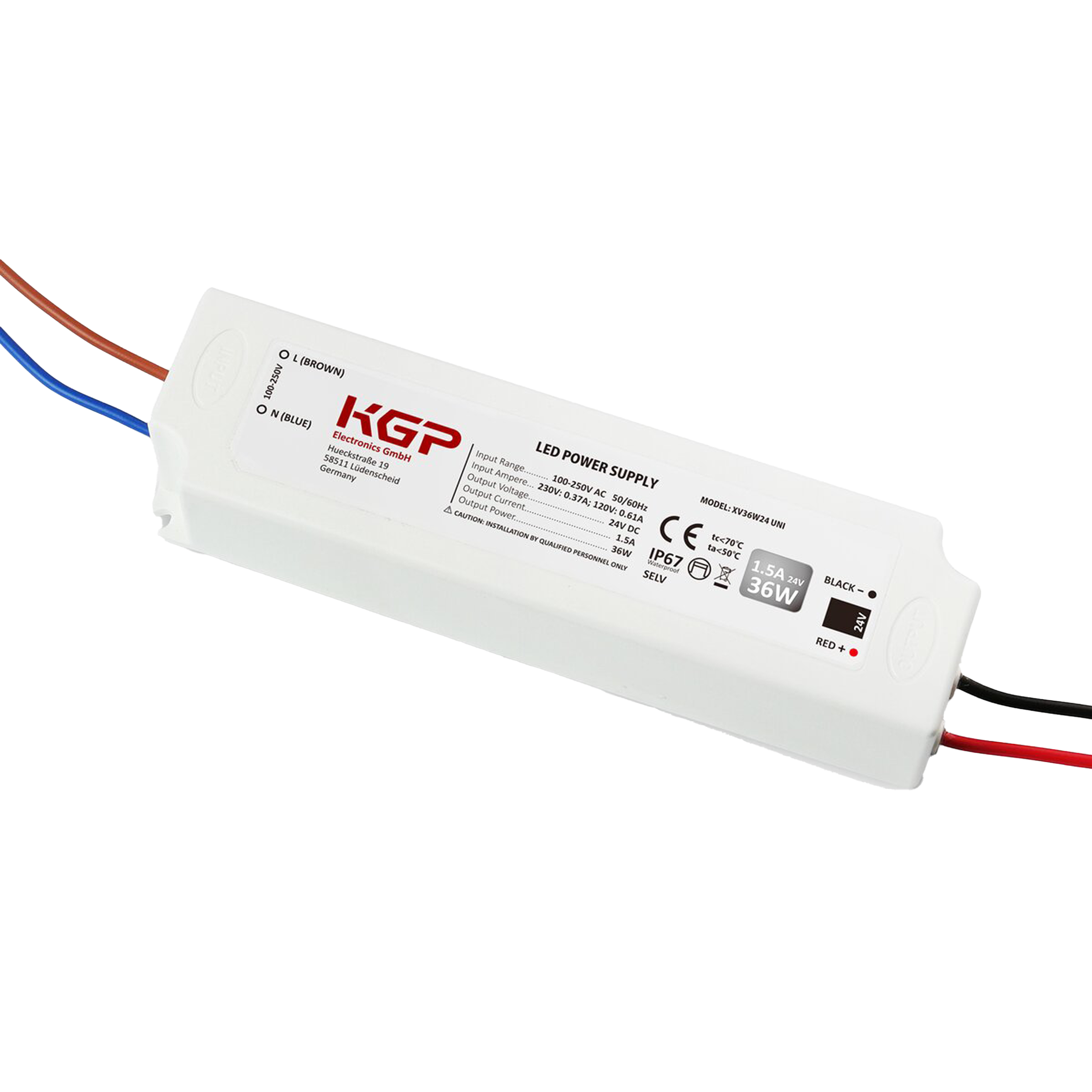 Zasilacz do taśm LED 24V 36W IP67 Kluś