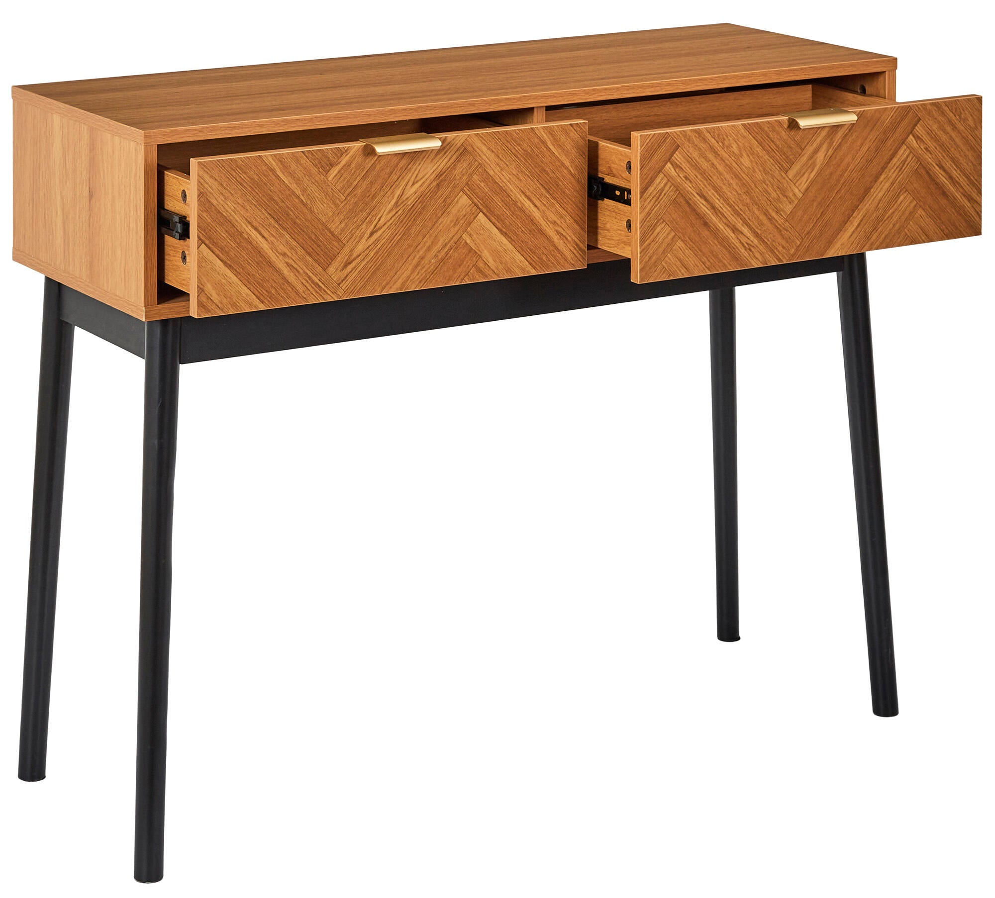 Consola con 2 cajones Felix 100x35cm roble - 3