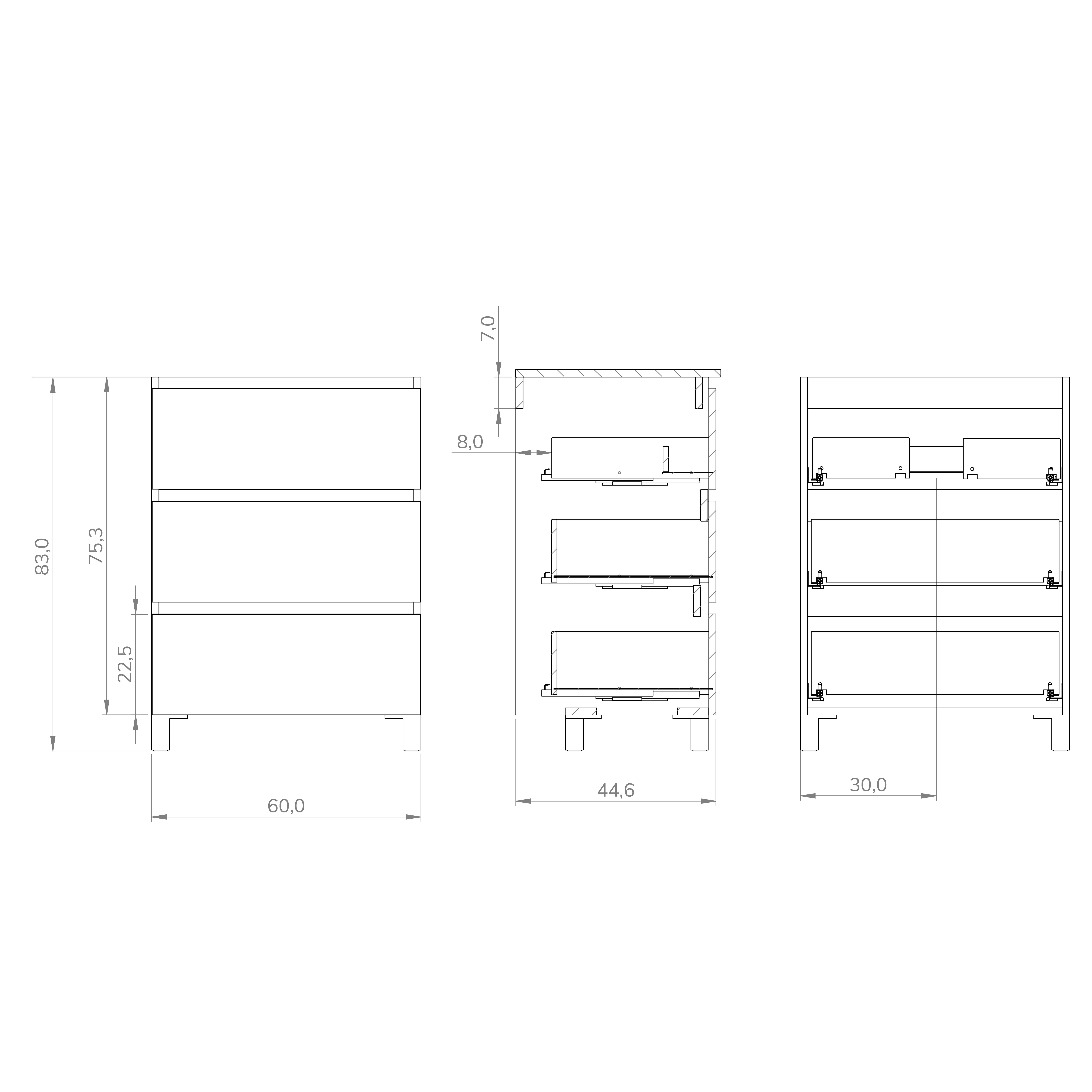 Mueble de baño Espacio marrón 60x46 cm (lavabo no incluido) - 9