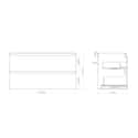 MUEBLE DE BAÑO MAYA BLANCO 100X45CM 2 CAJONES - 6