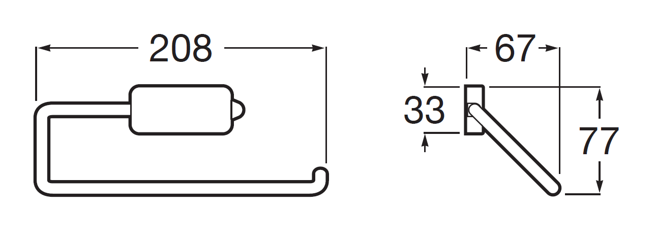 Toallero de aro negro mate para atornillar Legacy 20.8x7.7x6.7 cm - 2