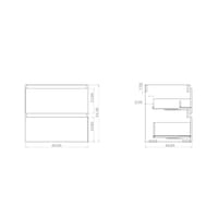 MUEBLE DE BAÑO MAYA BLANCO 60X45CM 2 CAJONES - 6