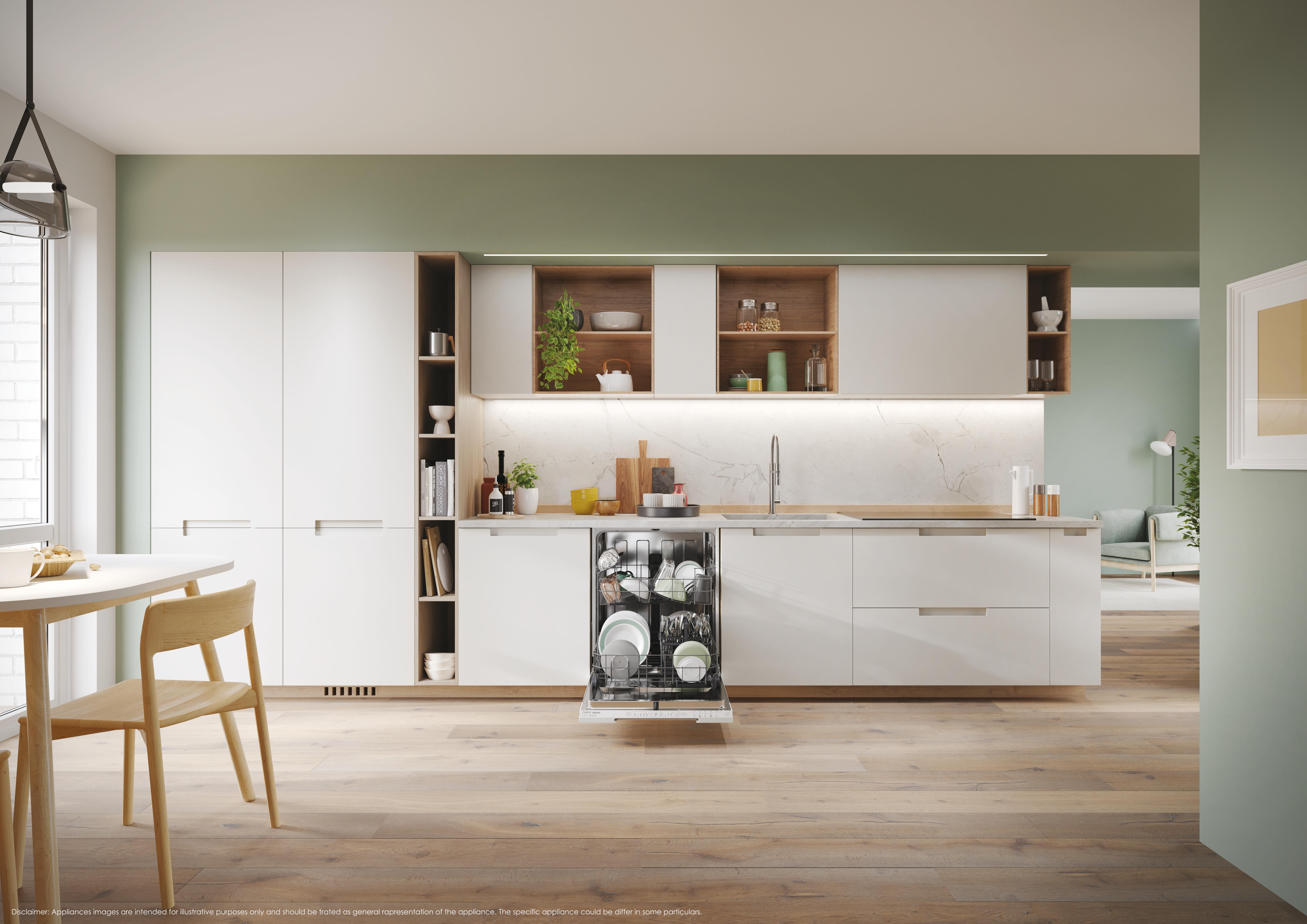 Lavavajillas integrable CANDY CI 3E53E0W 13 cubiertos 5 programas con inicio diferido blanco 60cm clase E - 5