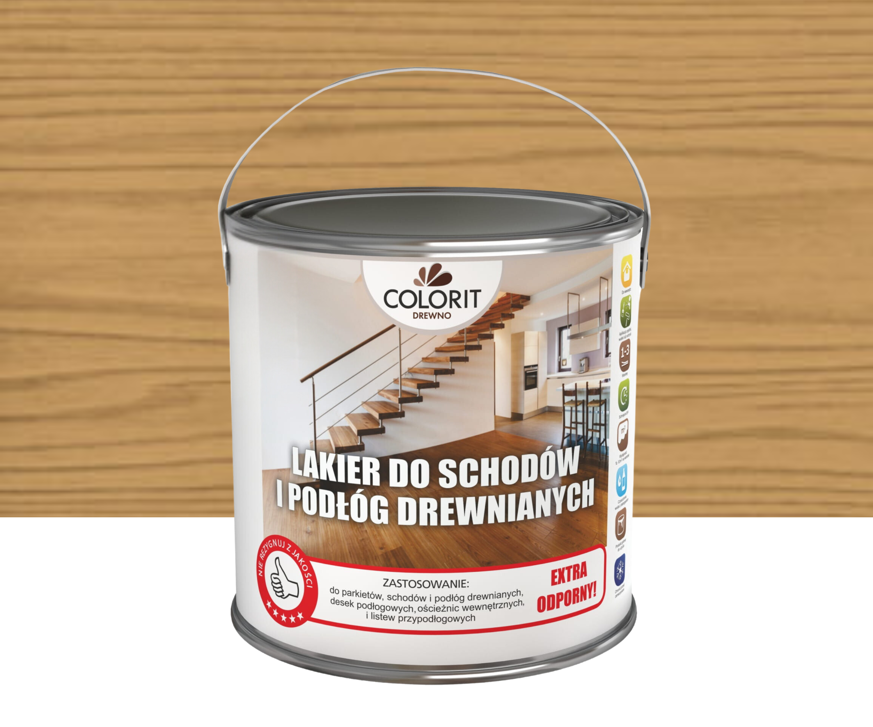 Lakier do schodów i podłóg półpołysk 2.5 l Colorit