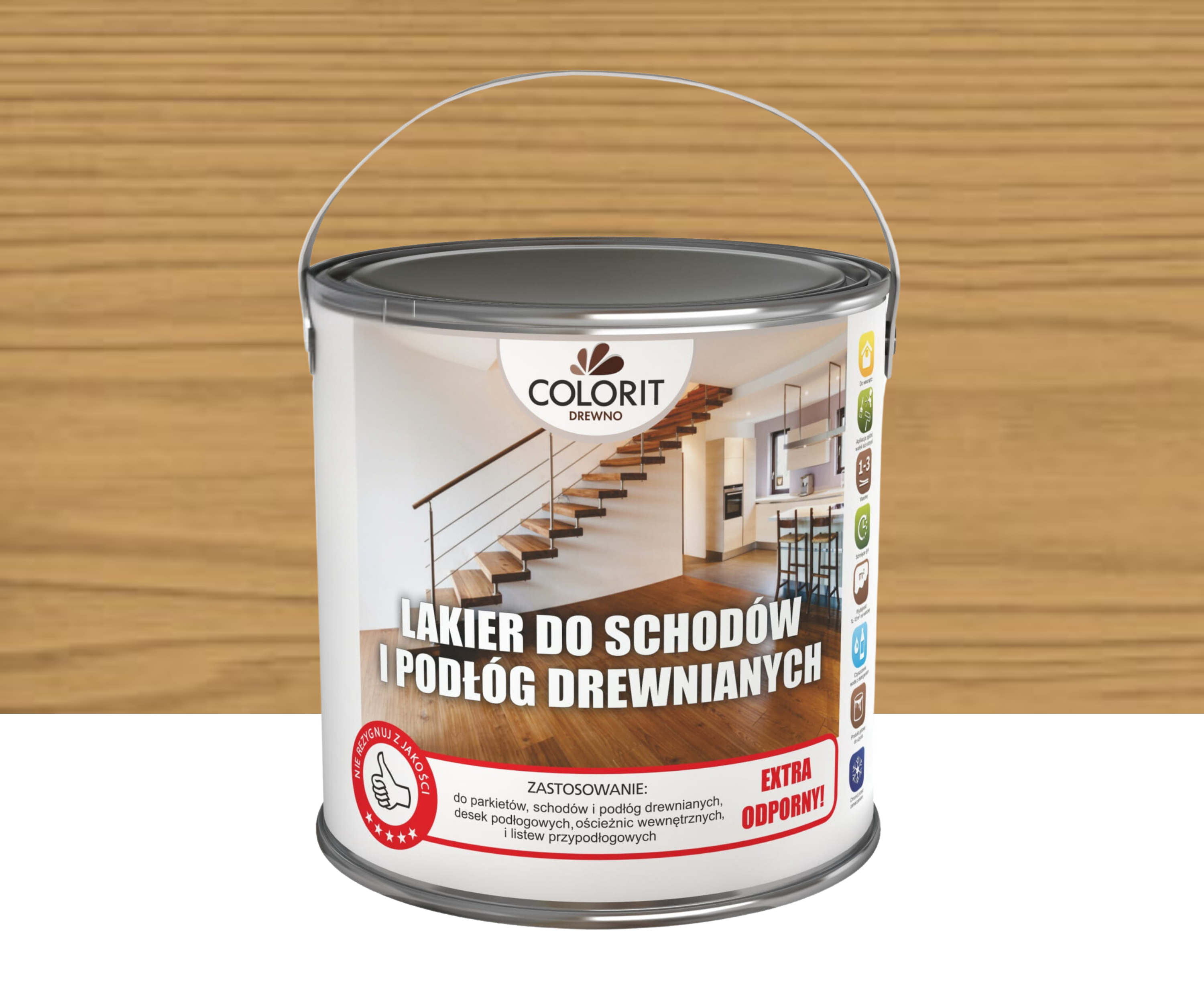 Lakier do schodów i podłóg mat 2.5 l Colorit