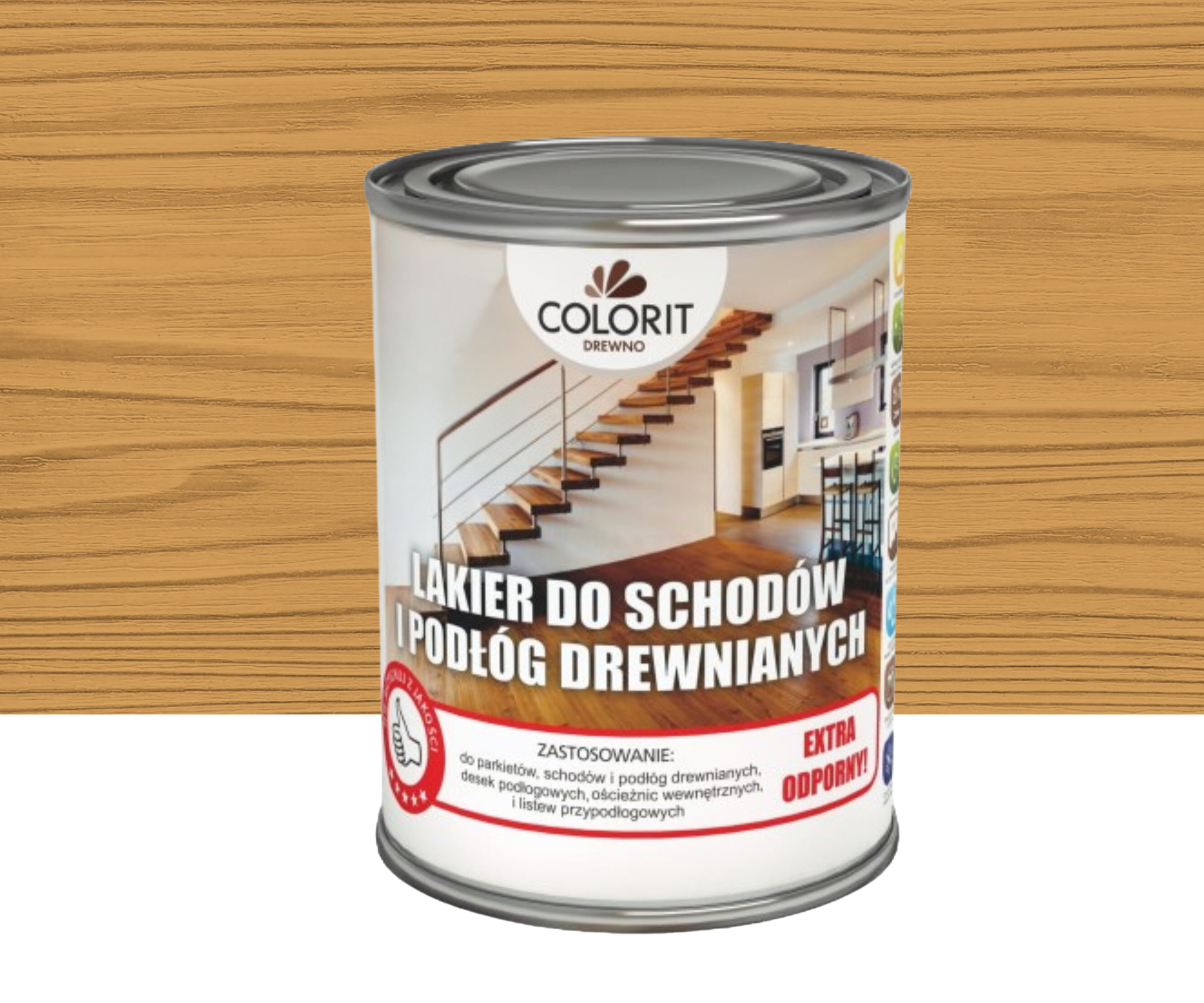 Lakier do schodów i podłóg dąb 0.75 l Colorit