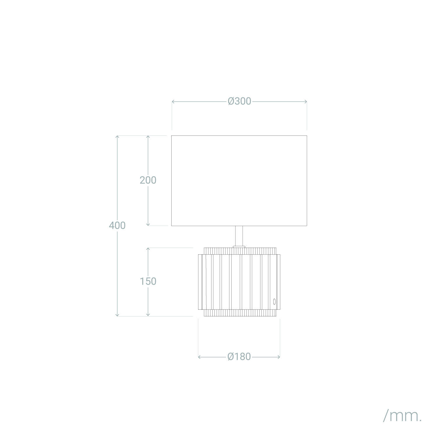 Lámpara de mesa simona 1 luz e27 30 cm marrón