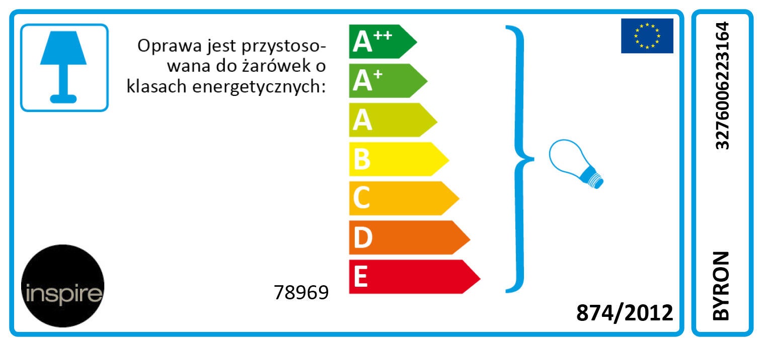 Lampa wisząca Byron czarna E27 Inspire - 15