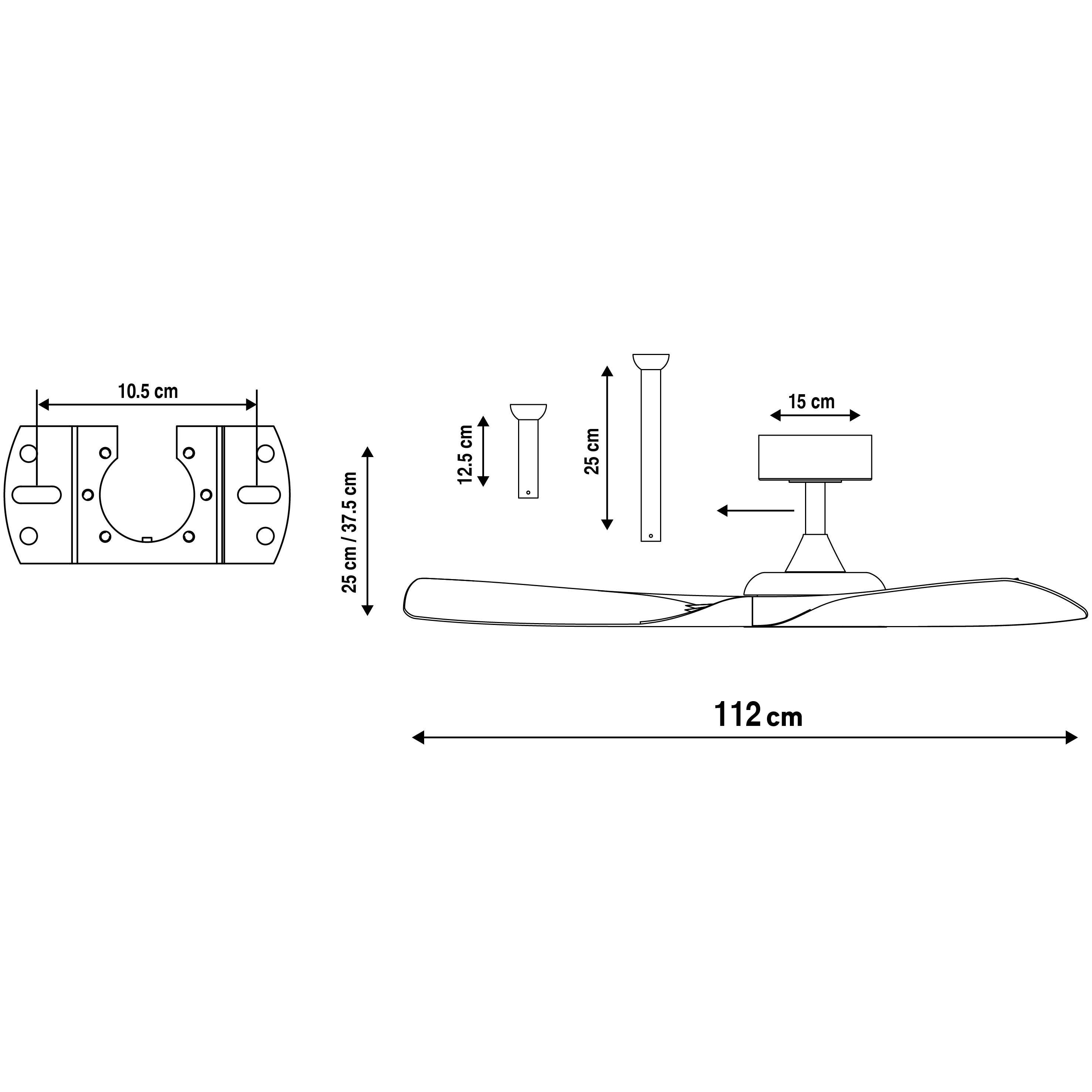 Ventilateur de plafond LED connecté silencieux, Aruba +, 112 cm, INSPIRE, blanc - 13
