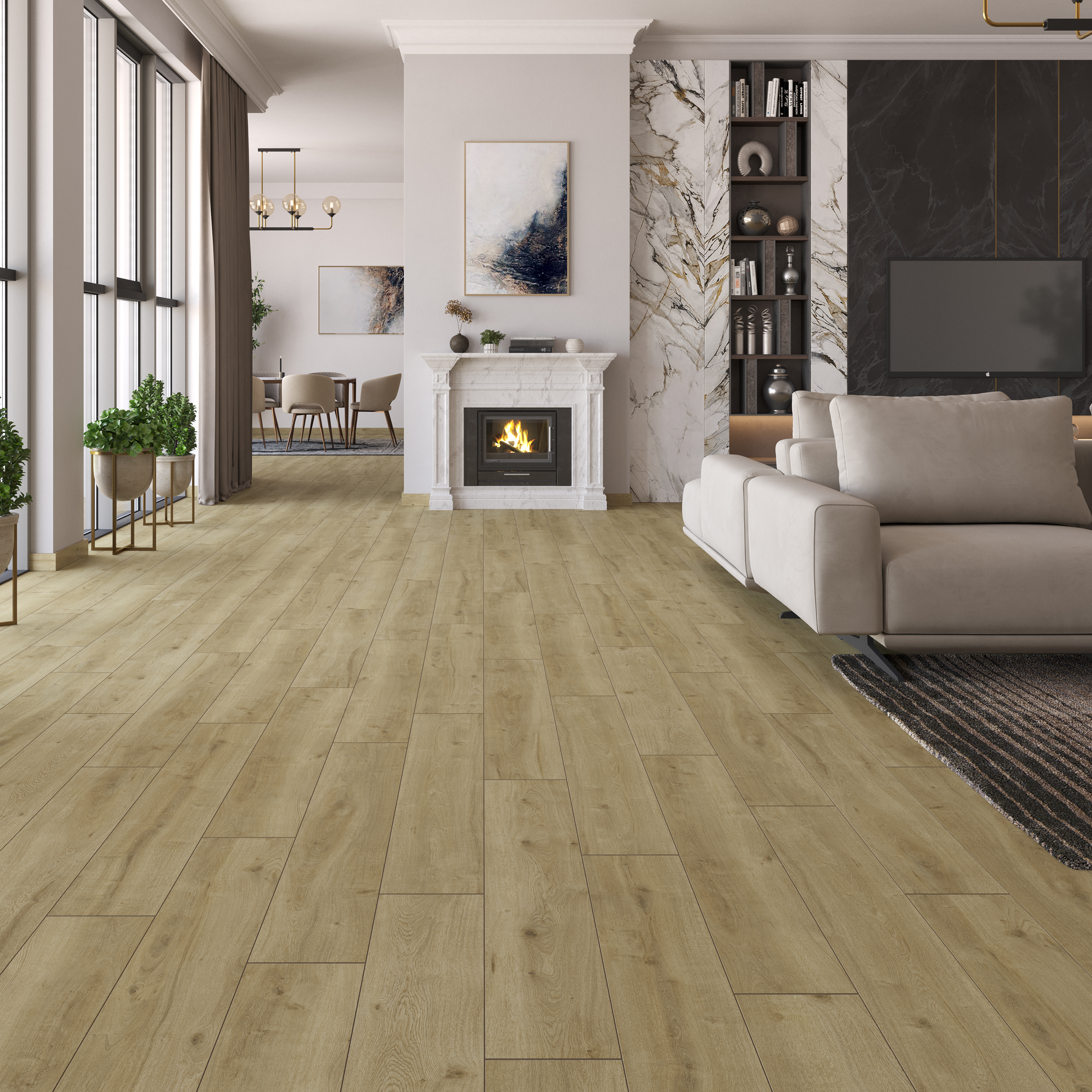 Panele podłogowe laminowane wodoodporne AC5 8 mm Artens Dąb Andy - 4