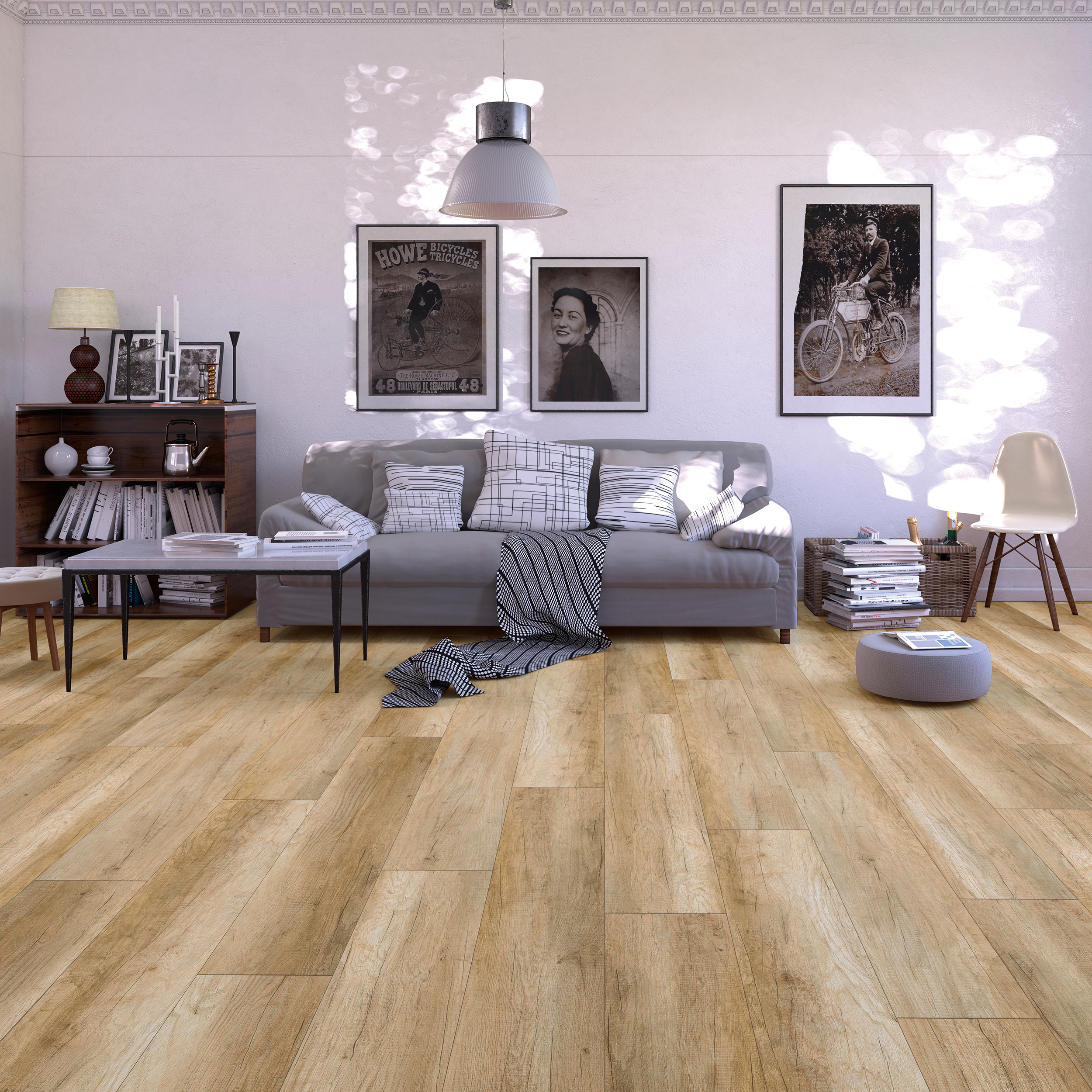 Panele podłogowe laminowane wodoodporne AC4 8 mm Artens Dąb Lucas 2 naturalne drewno - 2