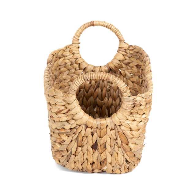 Cesta de jacinto de agua marrón Compactor 40x23x26cm