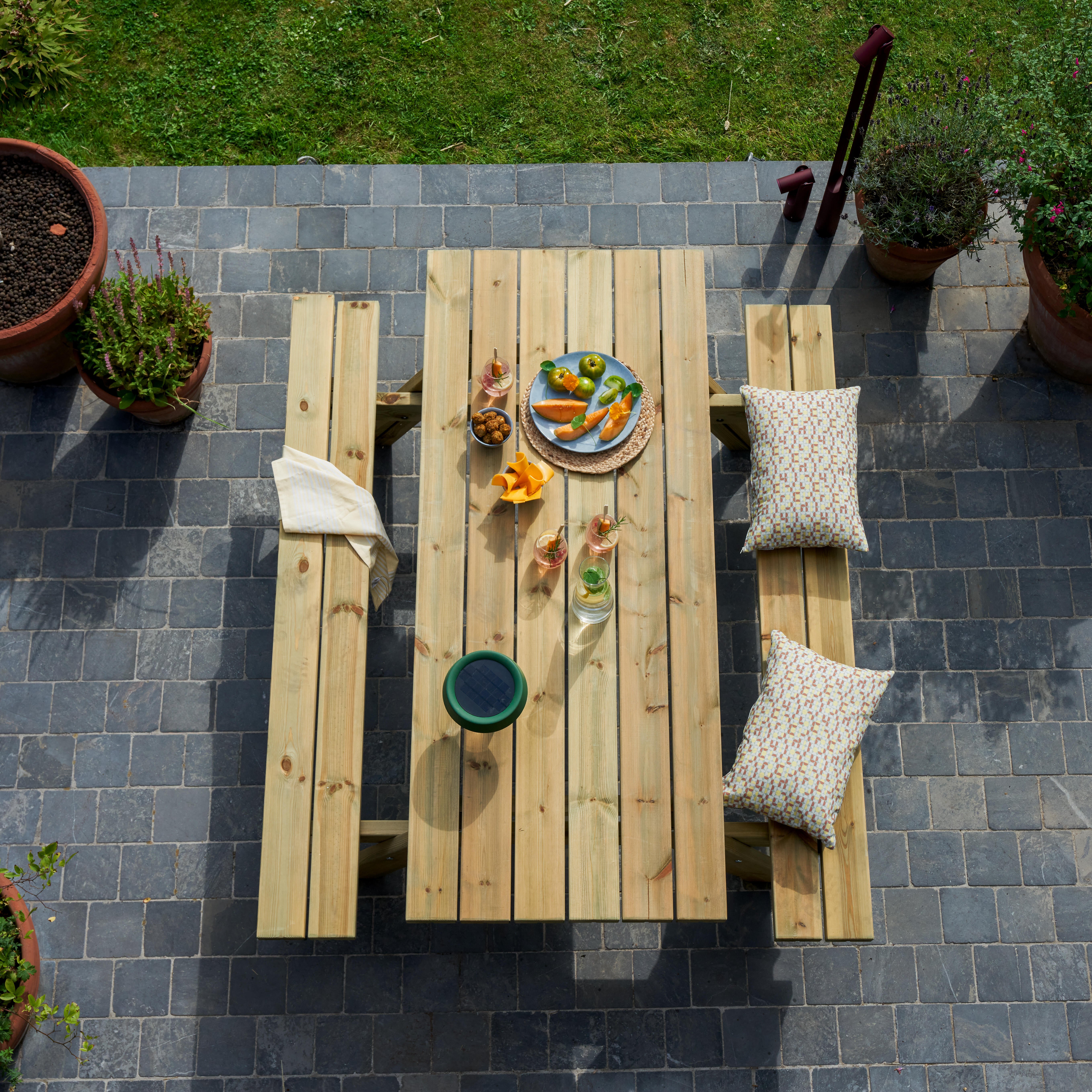 Table forestière pic nic en bois 6 personnes - 5