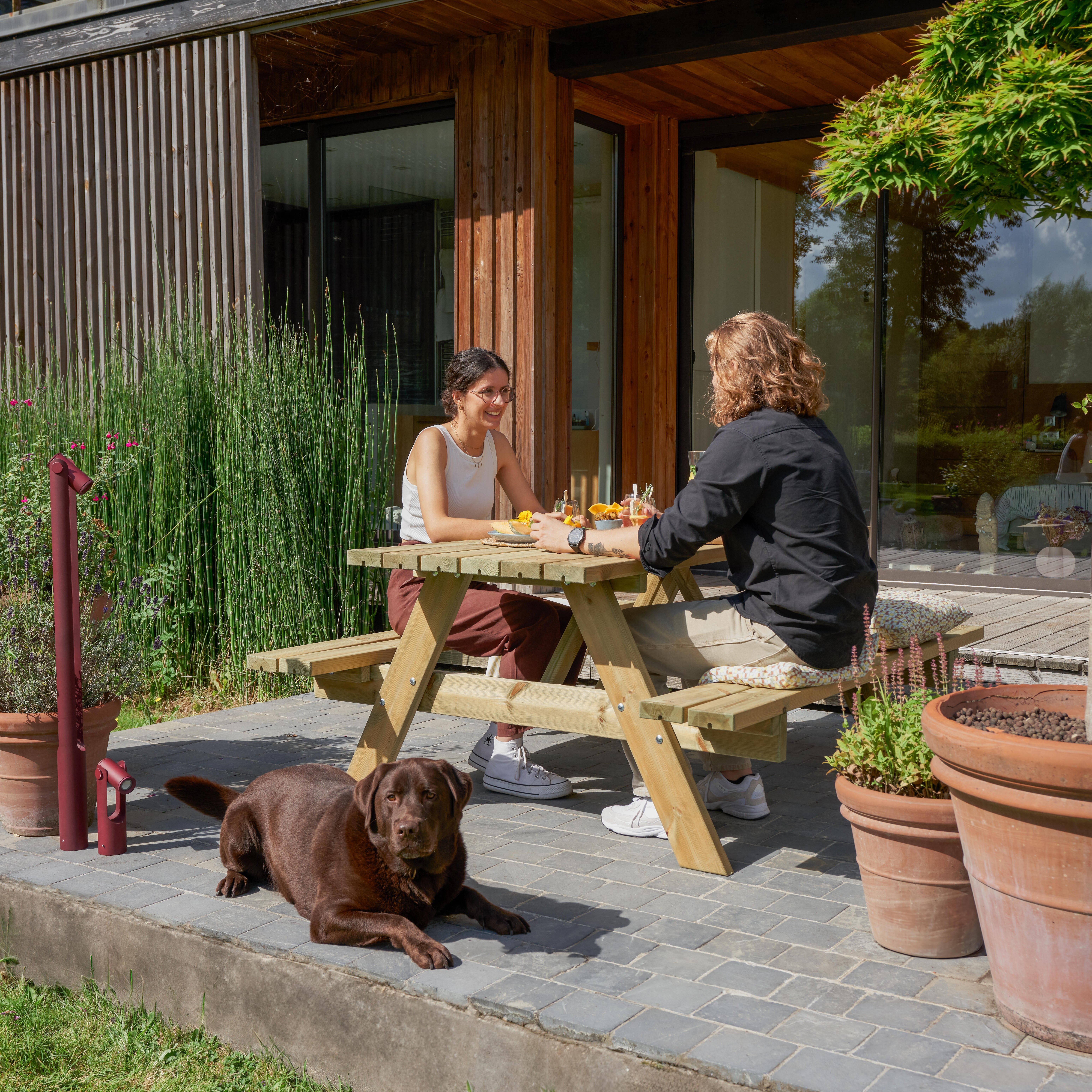 Table forestière pic nic en bois 6 personnes - 4