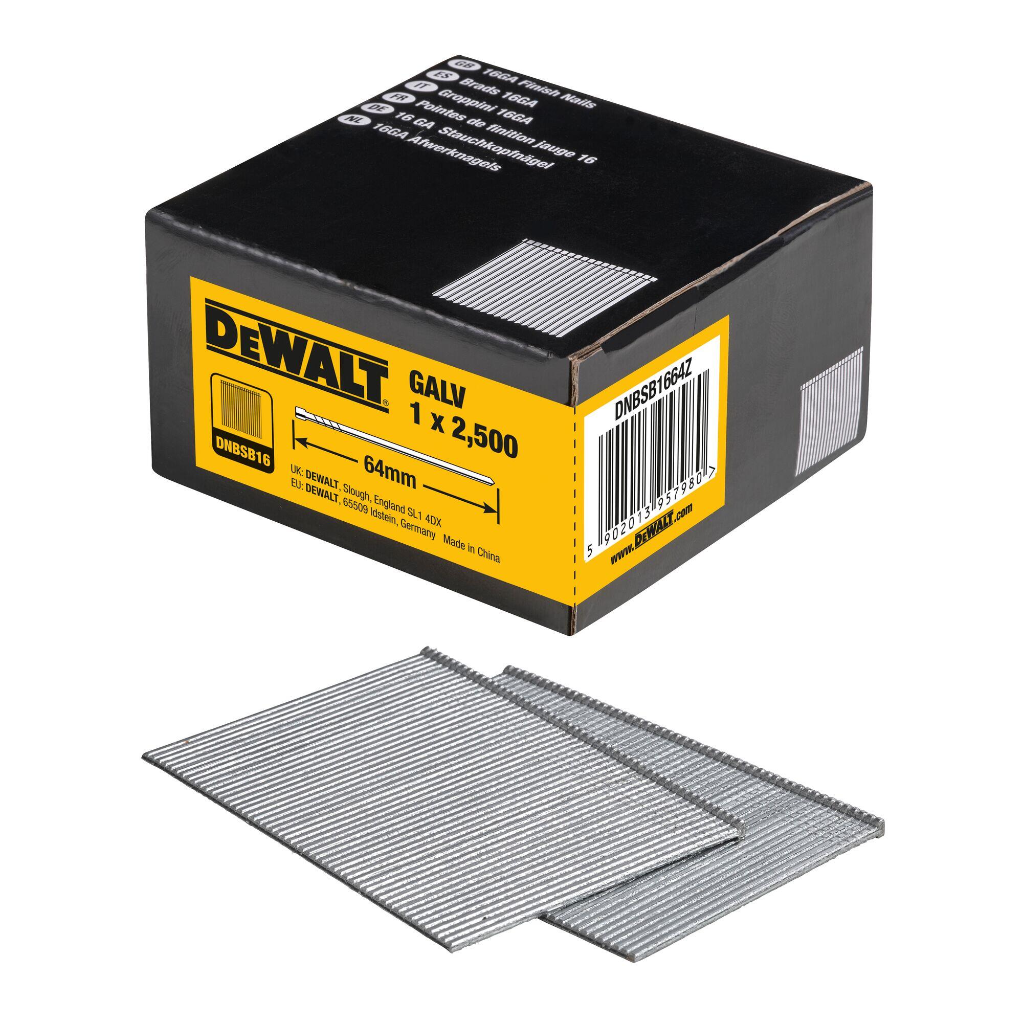 2500 Pointes gauge 16 L64mm DEWALT - 2
