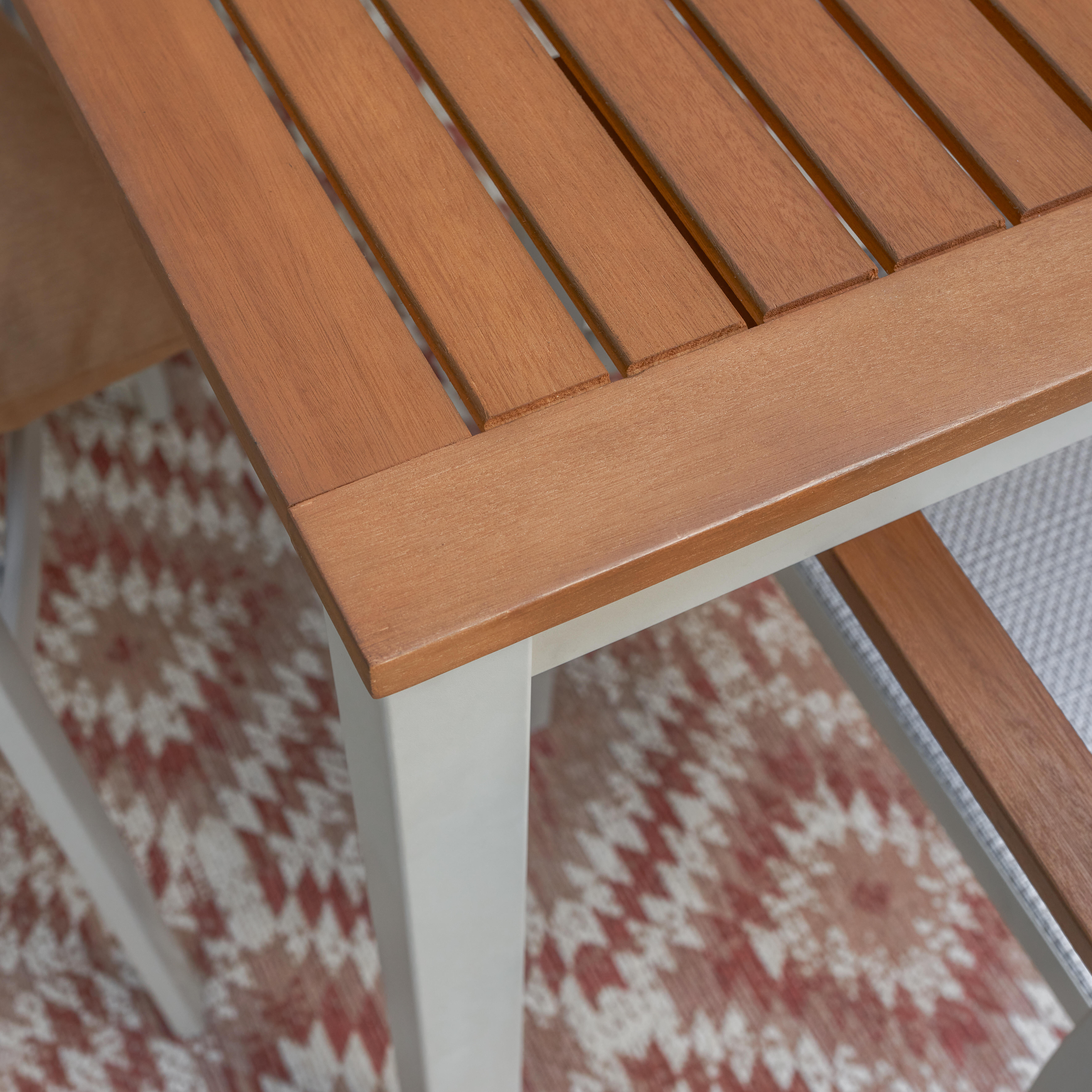 Mesa extensível madeira eucalipto e alumínio 180/240X99 cm creme Naterial Oris - 20