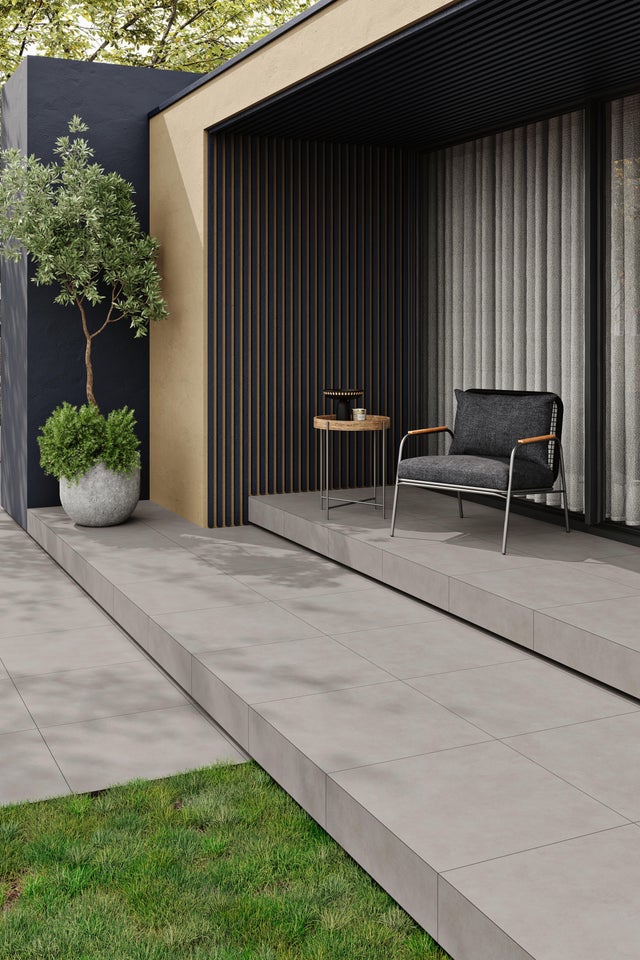 Pavimento cerâmico Matrix cinza 33x33 cm Antiderrapante
